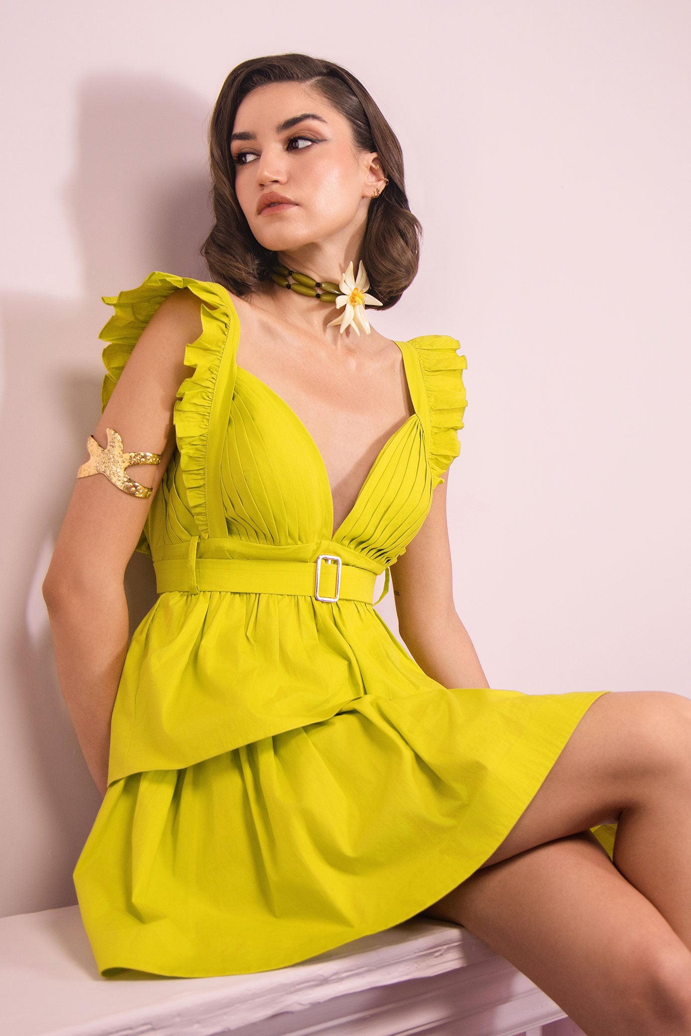 Lush Lime Green Mini Dress