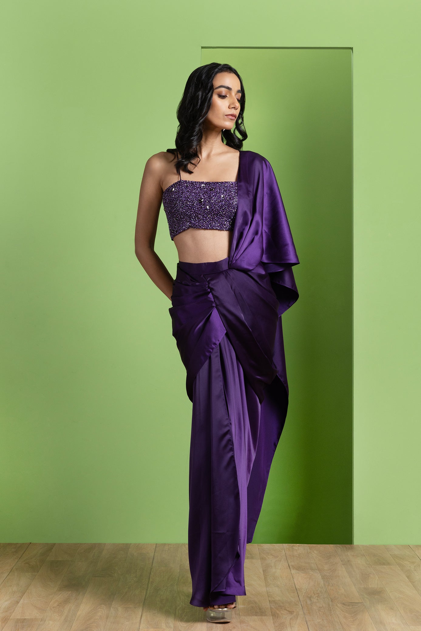 Draped Saree Set