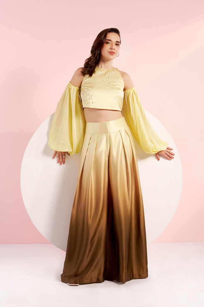 Amelia - Ballooned Sleeves Top set