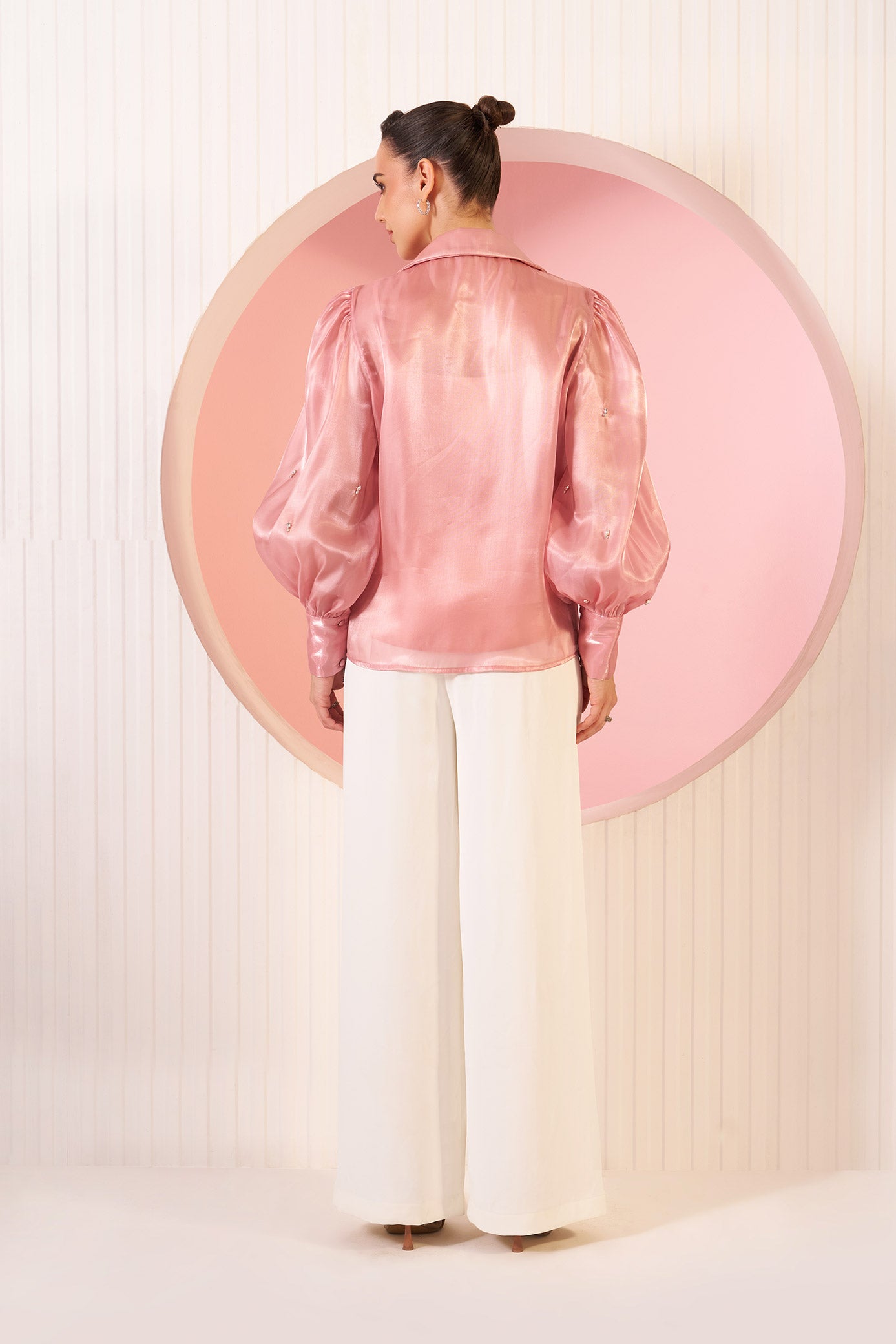 Mia Blush Pink Organza Shirt