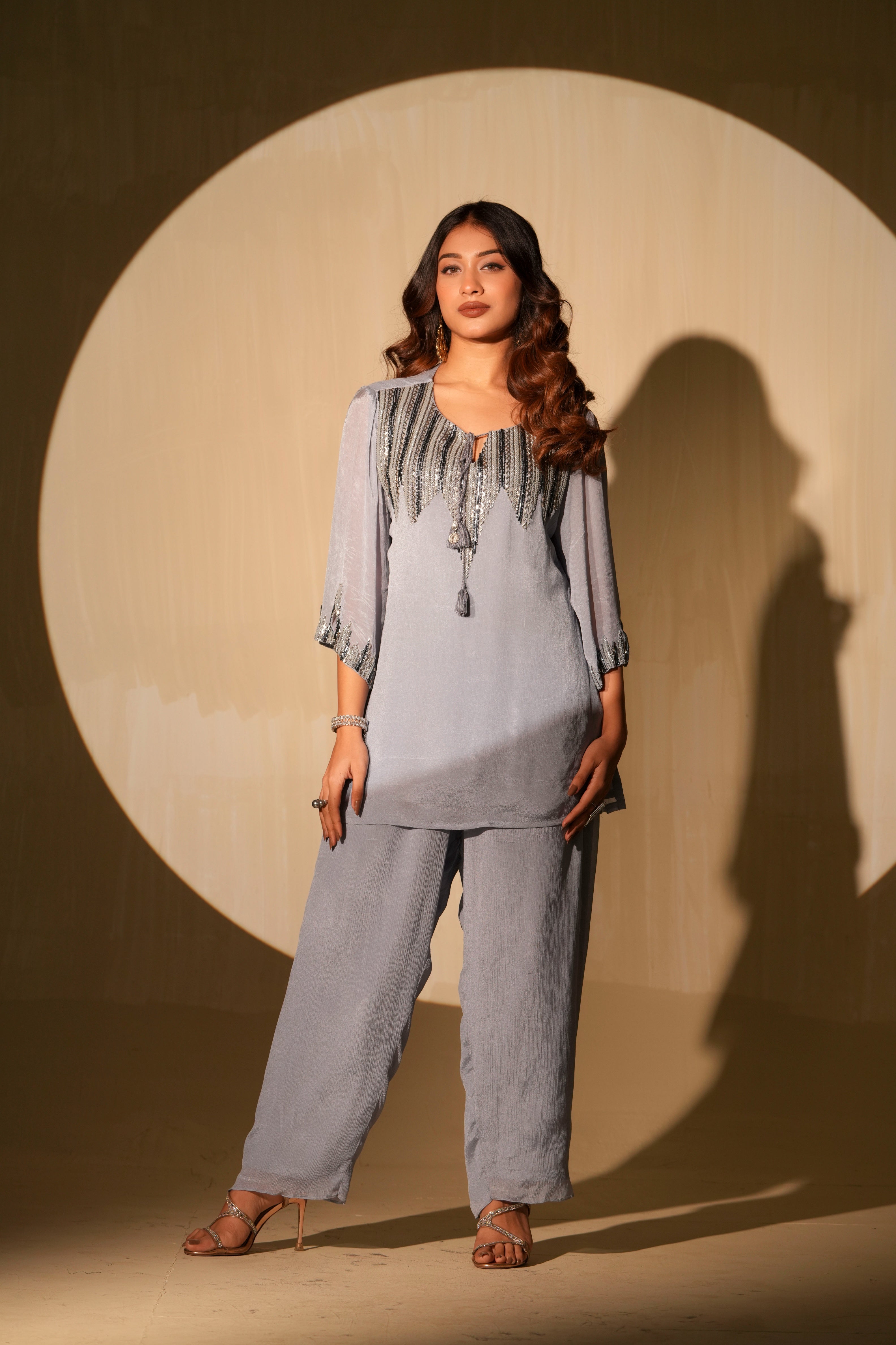 Cool Grey Kurta and Pant set