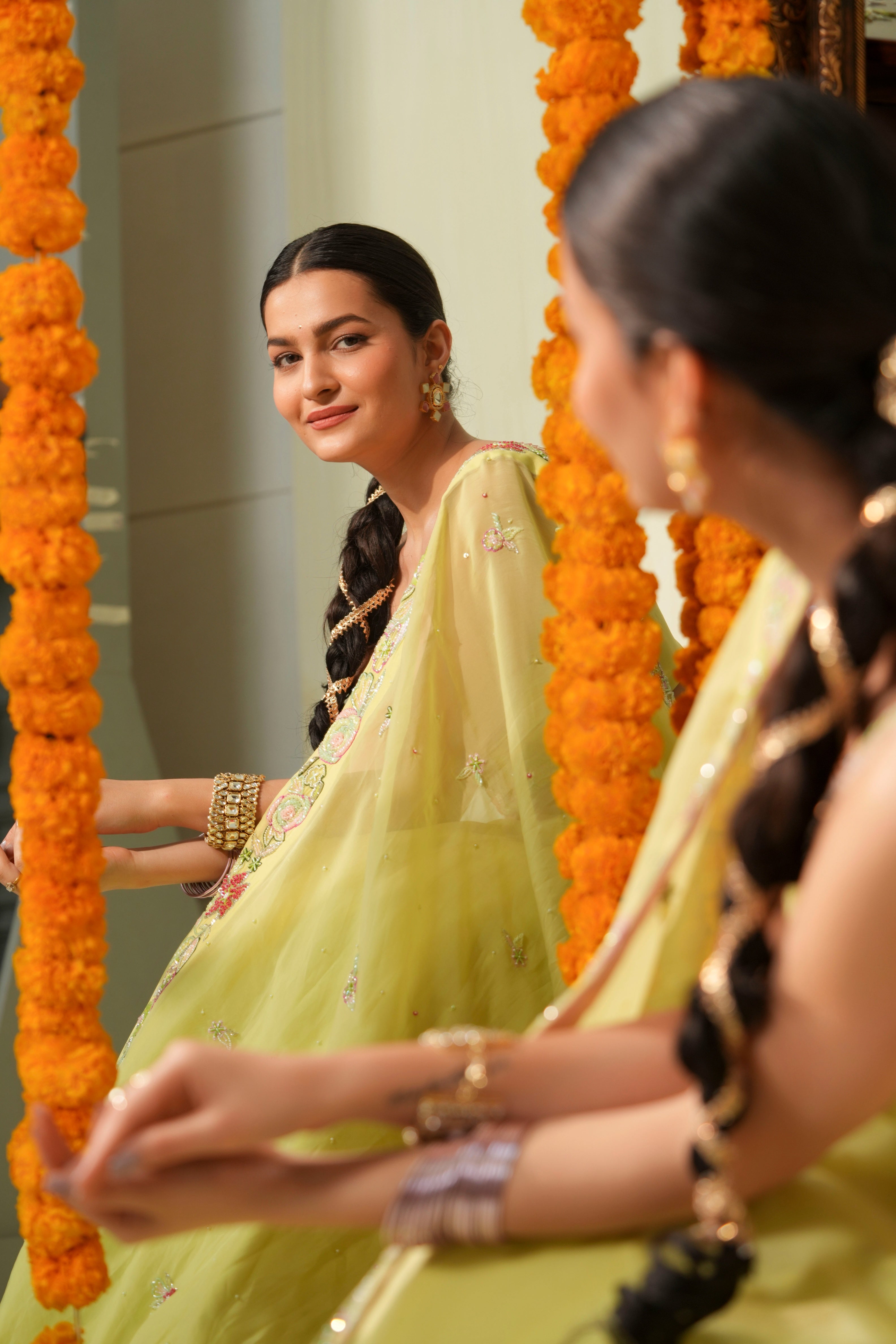 Lime Green Lehenga Set