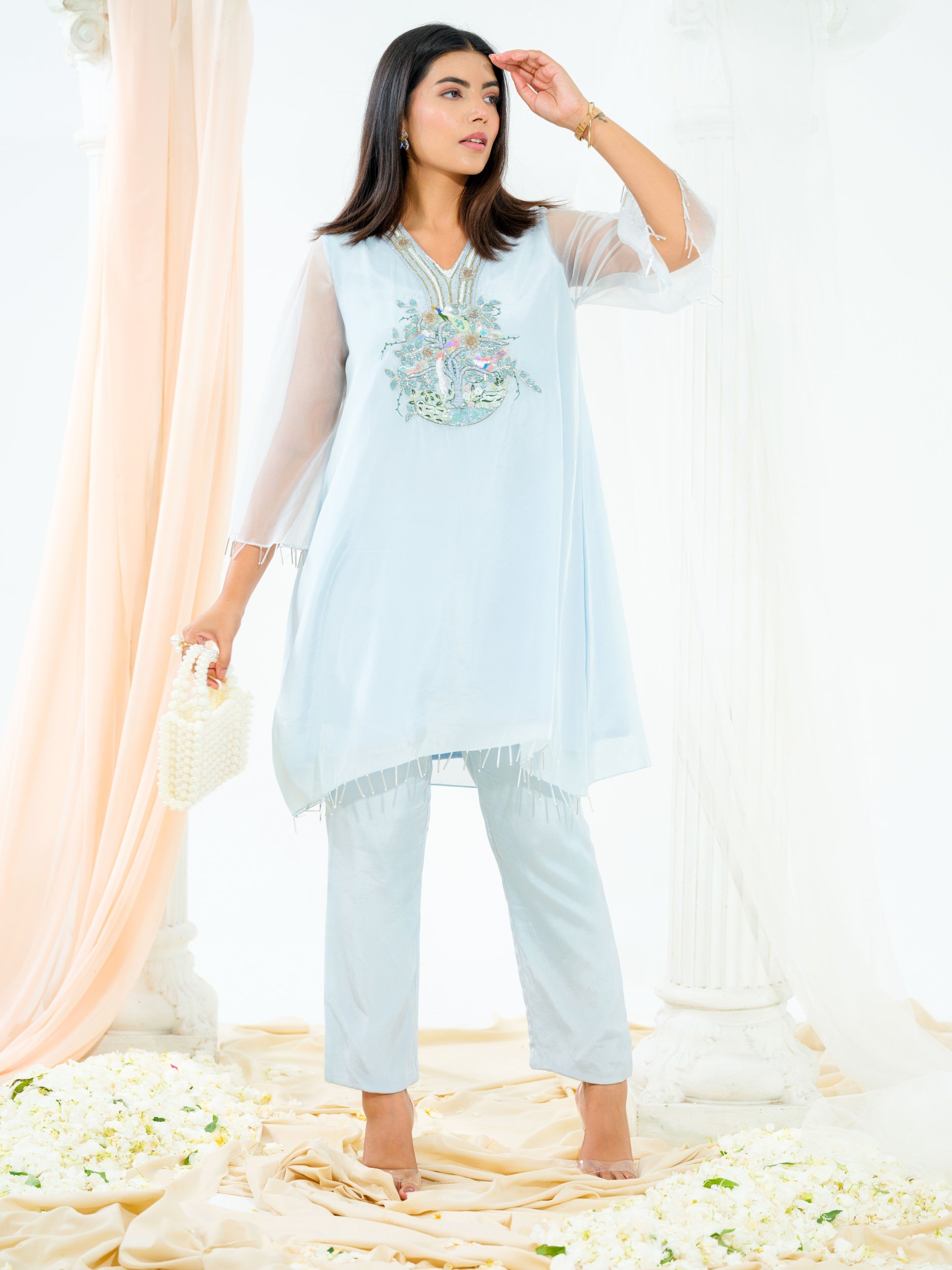 Powder Blue Kurta Set