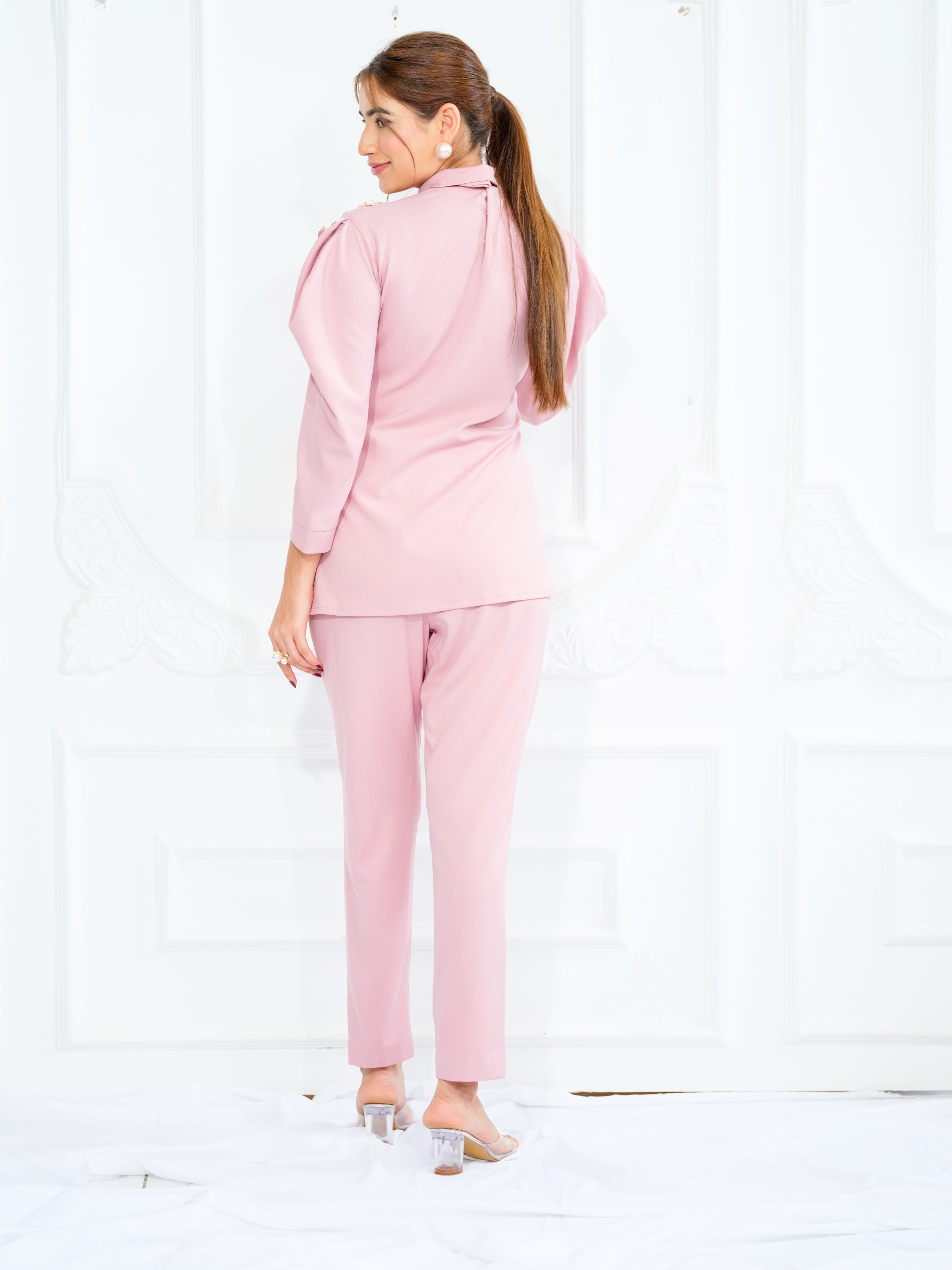 Powder Pink Knot Collar coord set