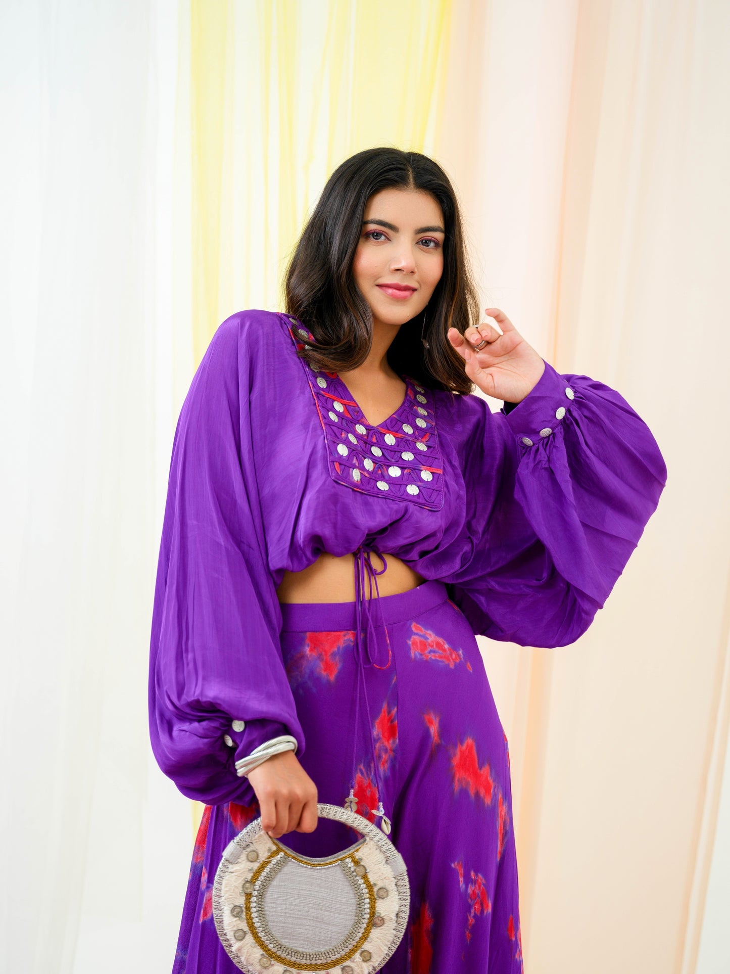 Cadbury purple Splash Coord set