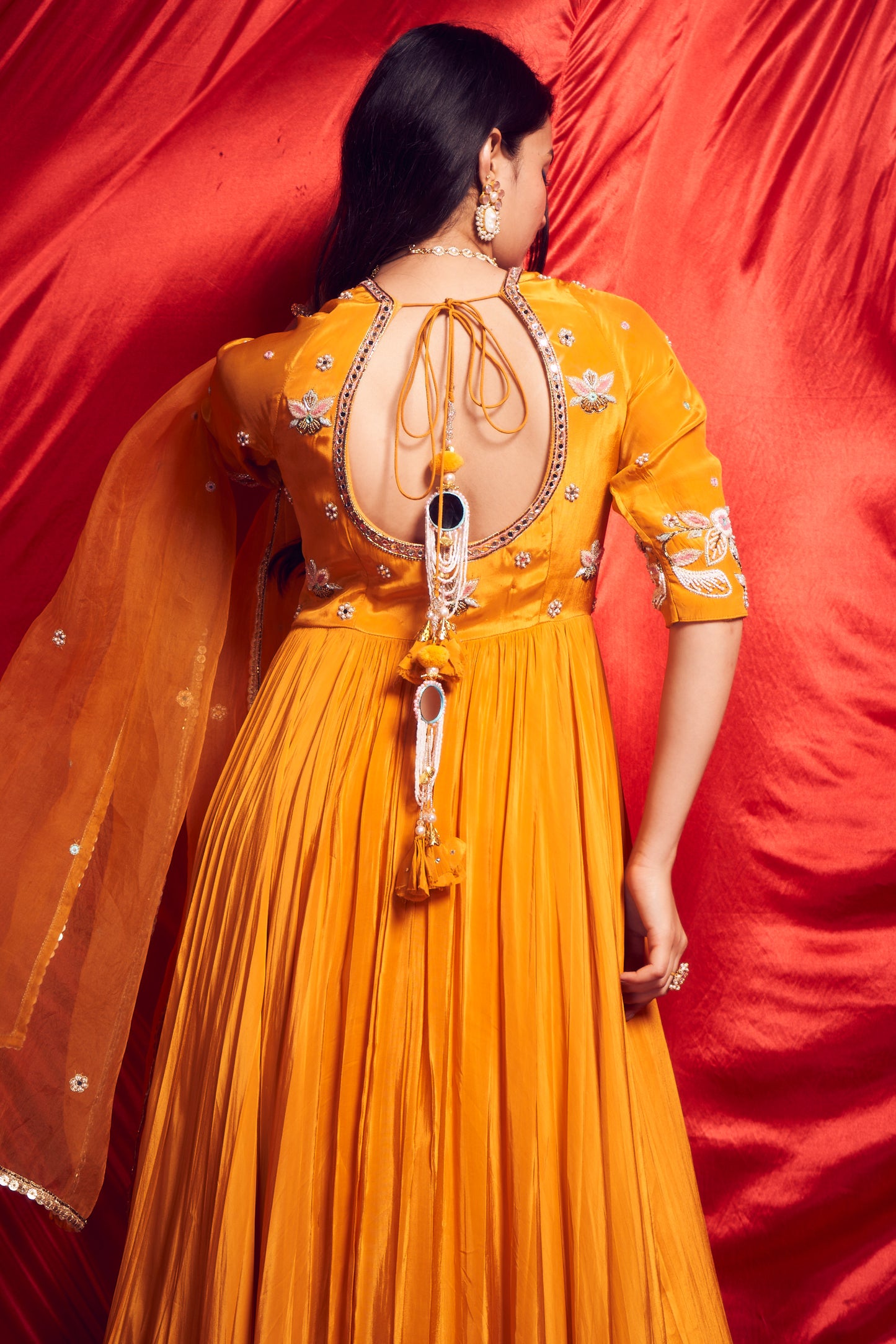 Topaz Yellow Anarkali suit