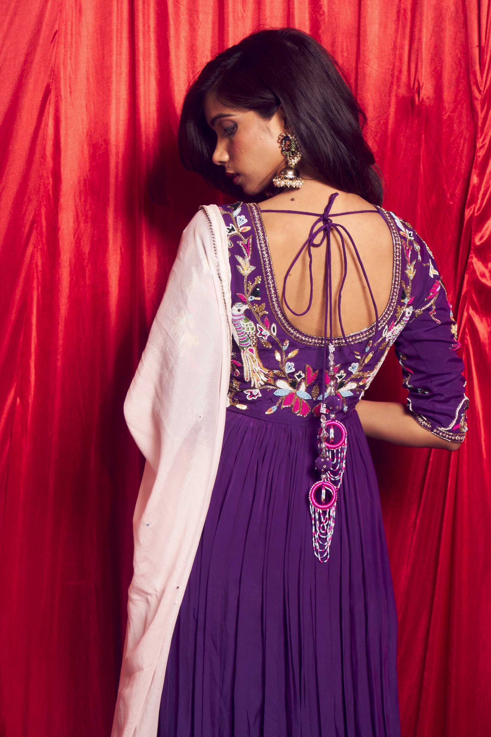 Purple Anarkali Suit