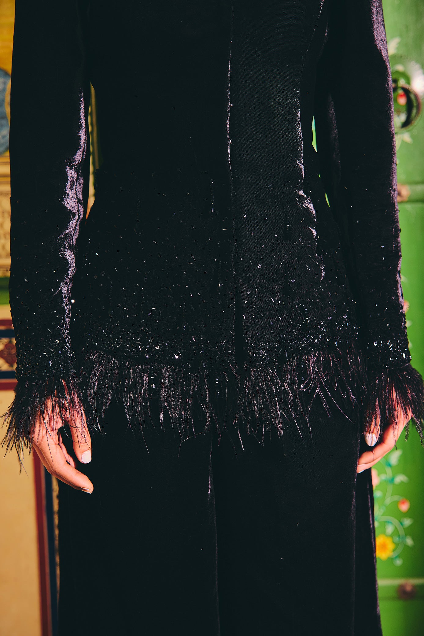 Warm Velvet Jacket and Pant Set