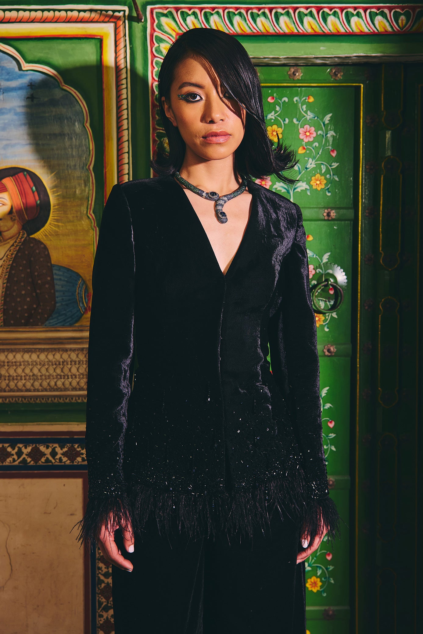Warm Velvet Jacket and Pant Set