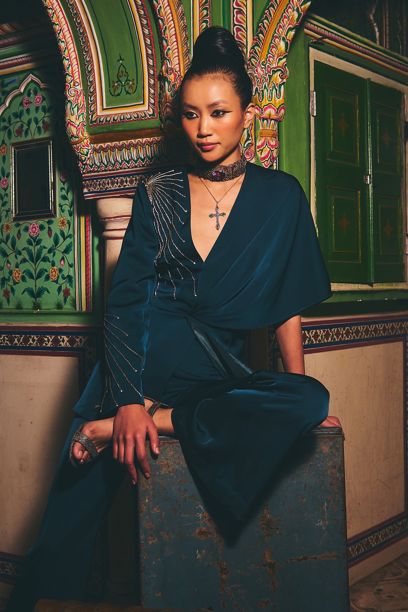 Arabian Green Pant Set