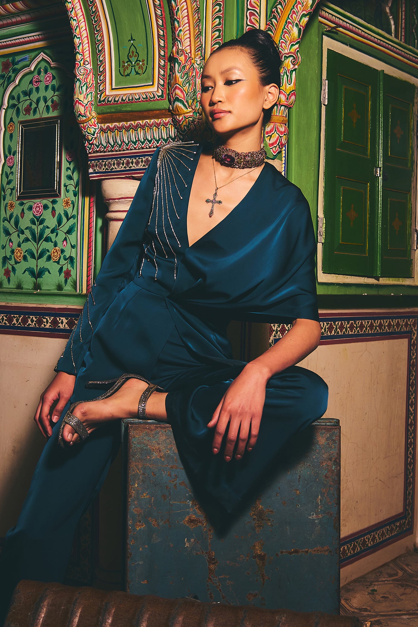 Arabian Green Pant Set