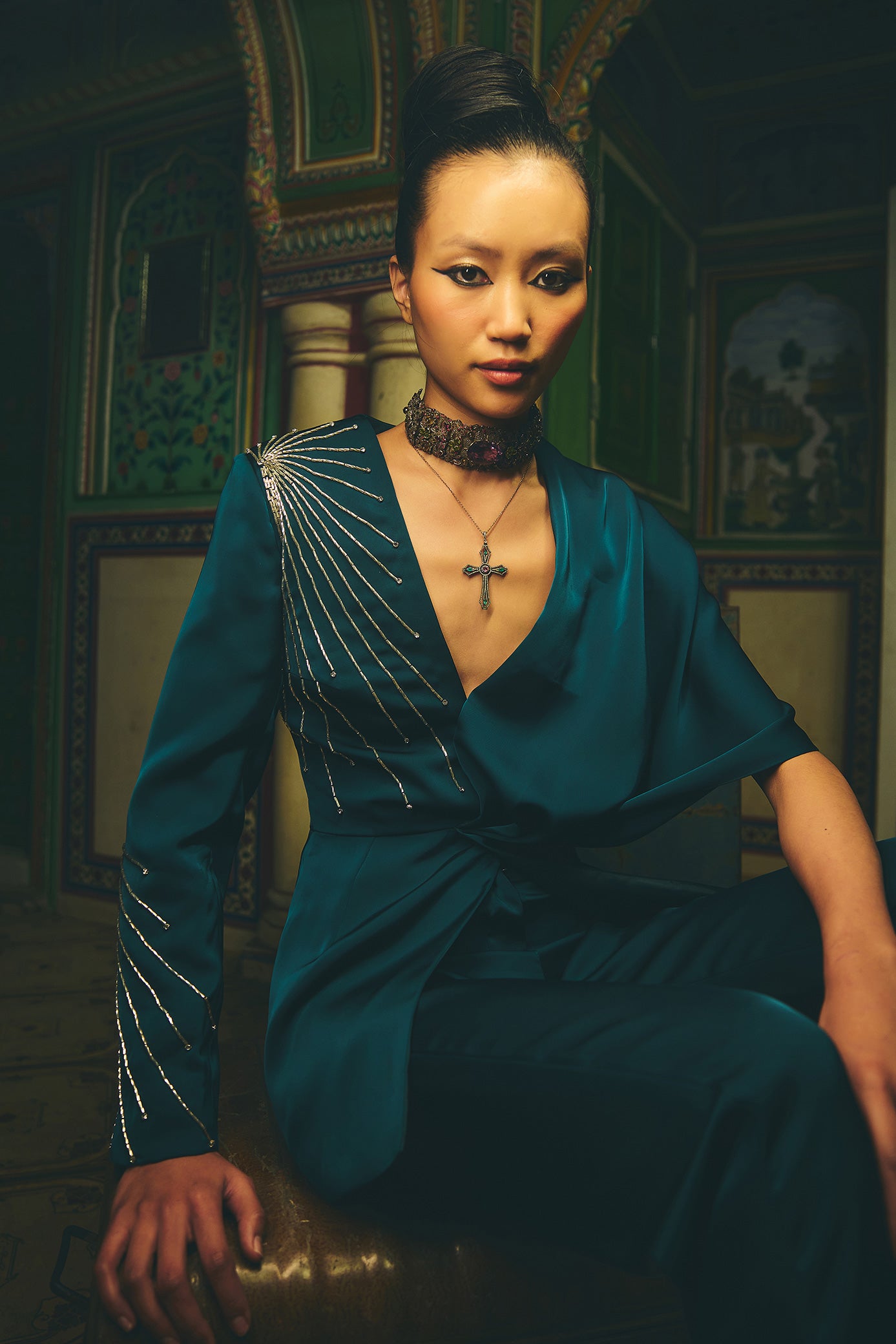 Arabian Green Pant Set