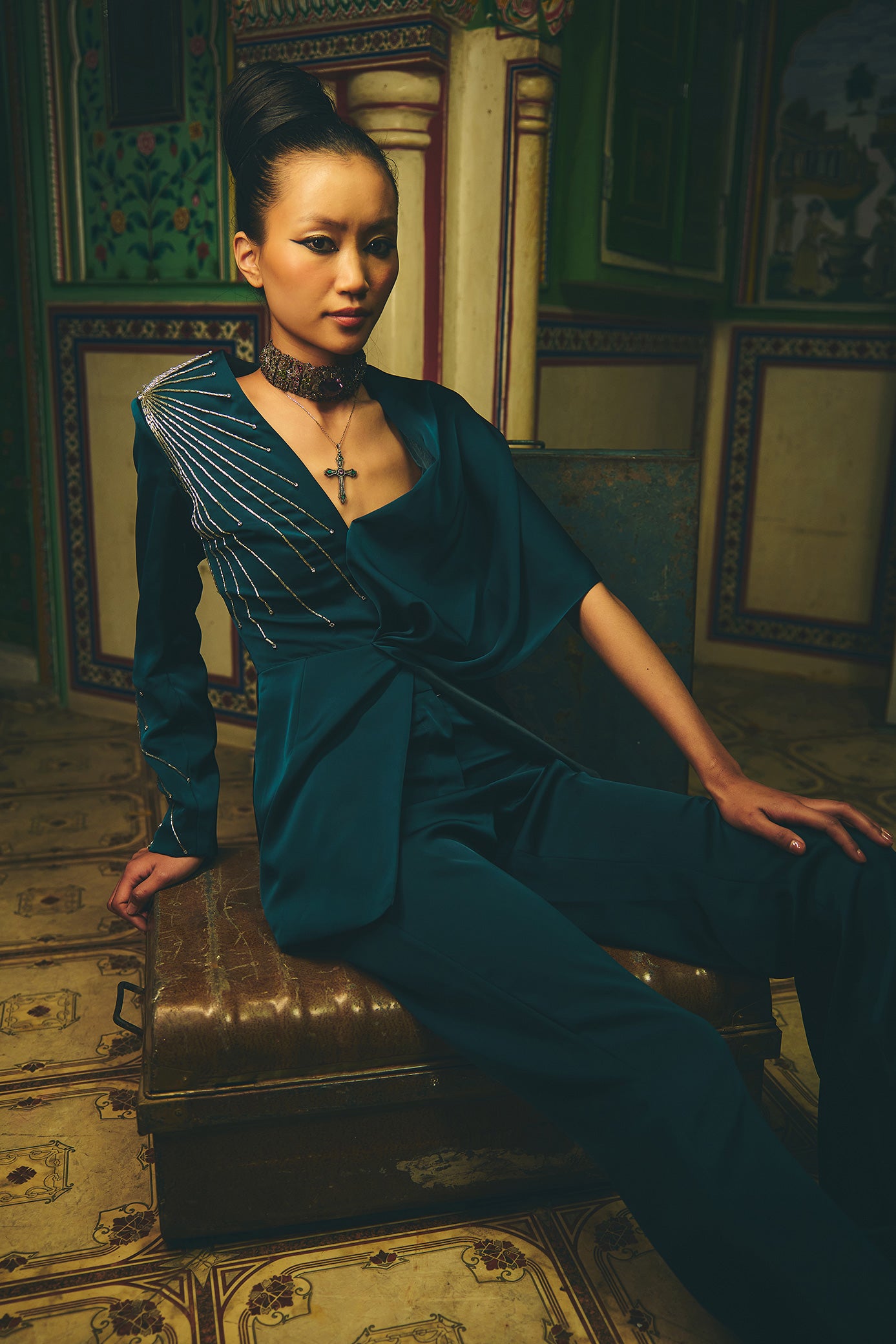 Arabian Green Pant Set