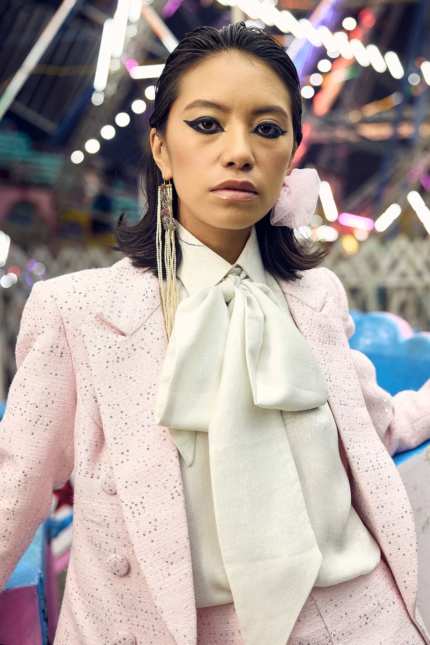 Sequin Pink Blazer Set