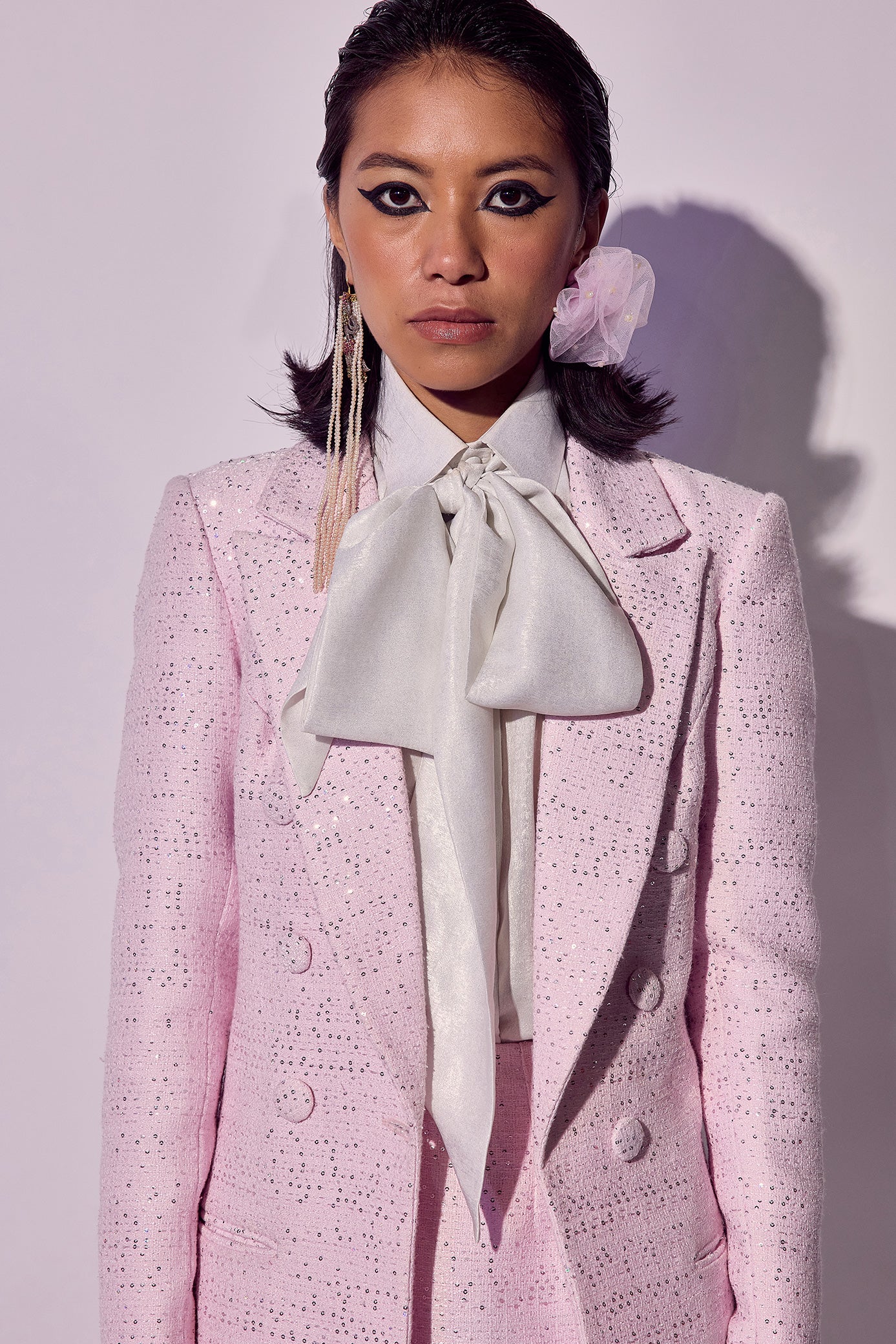 Sequin Pink Blazer Set