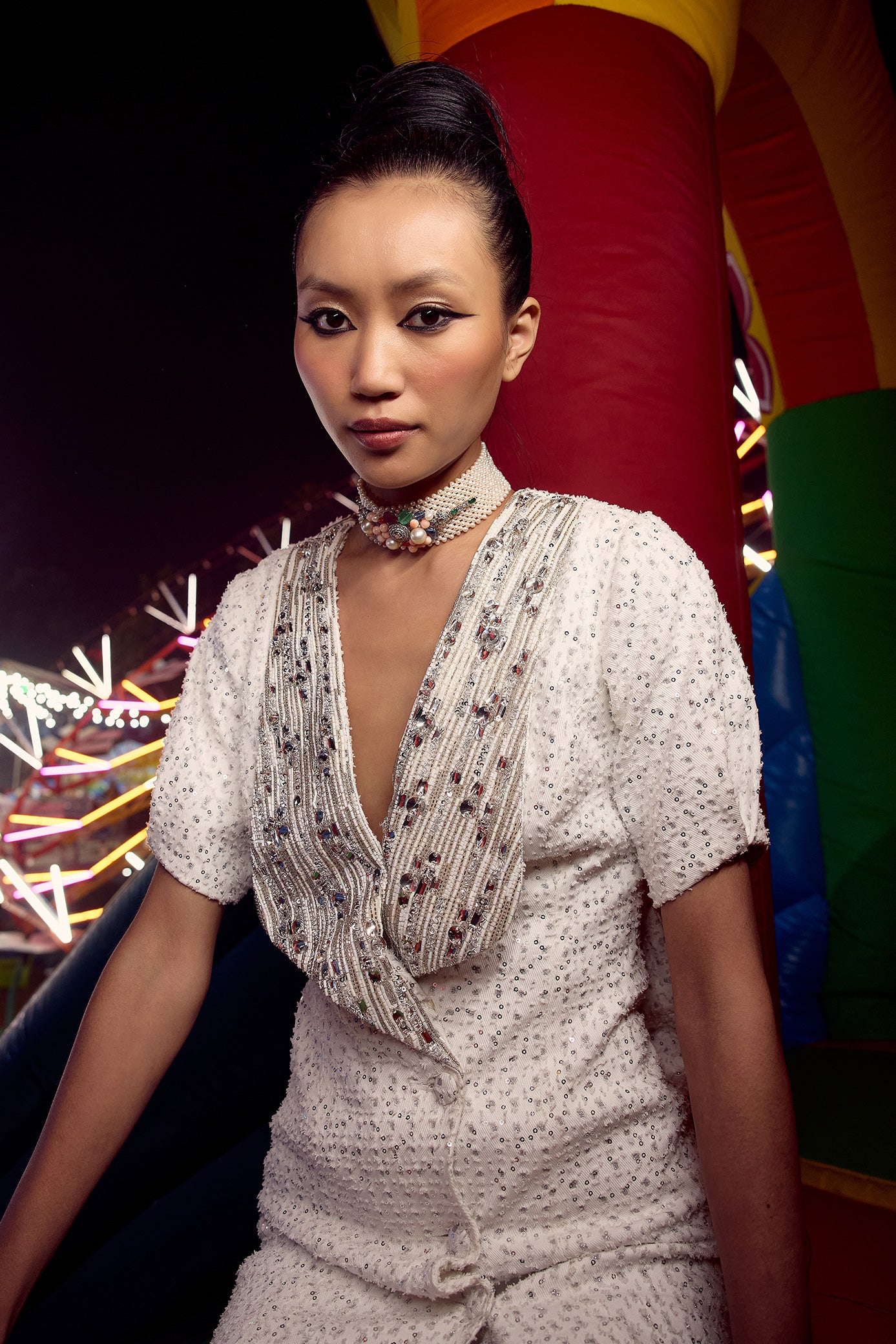 Ice - White Blazer Dress