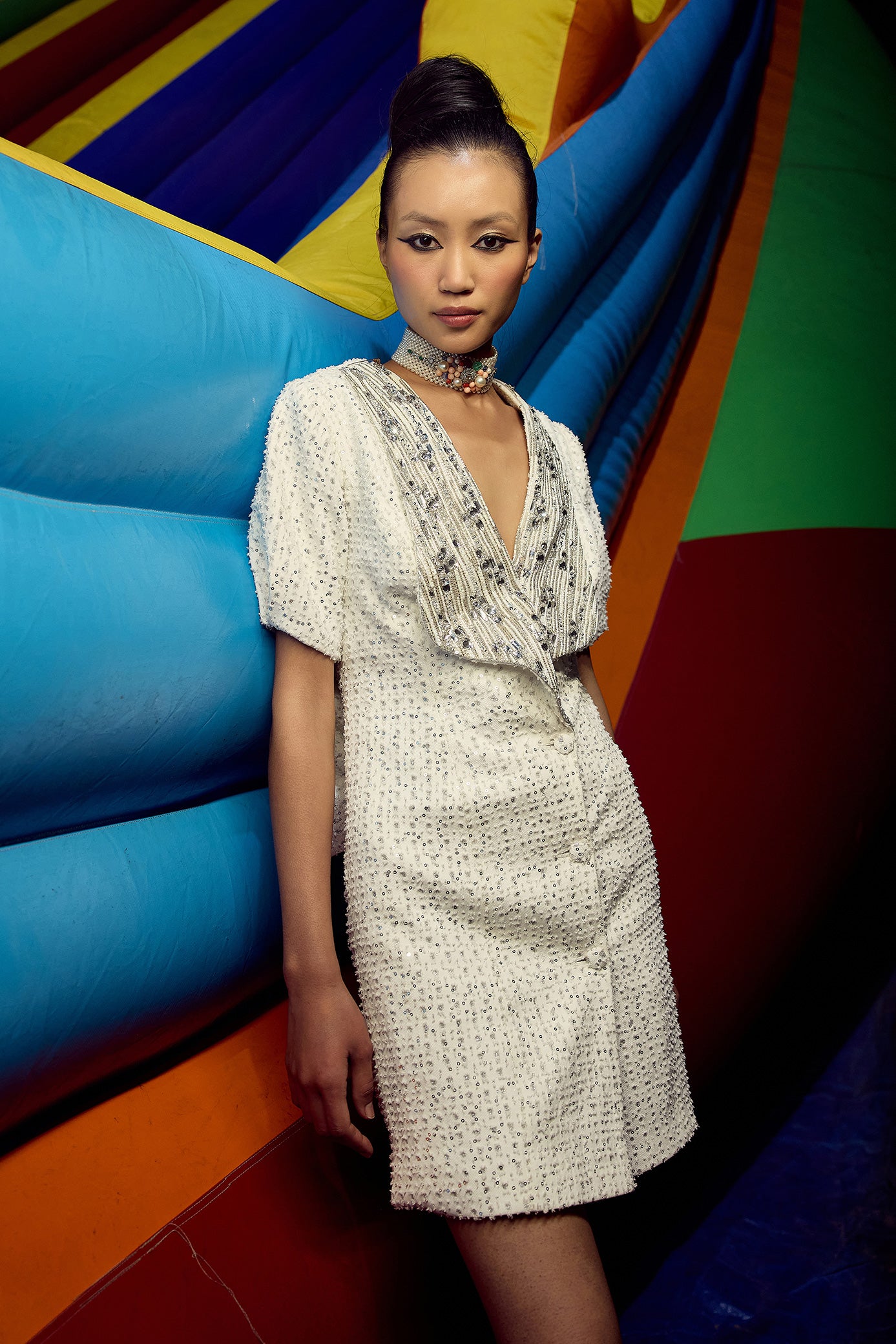 Ice - White Blazer Dress