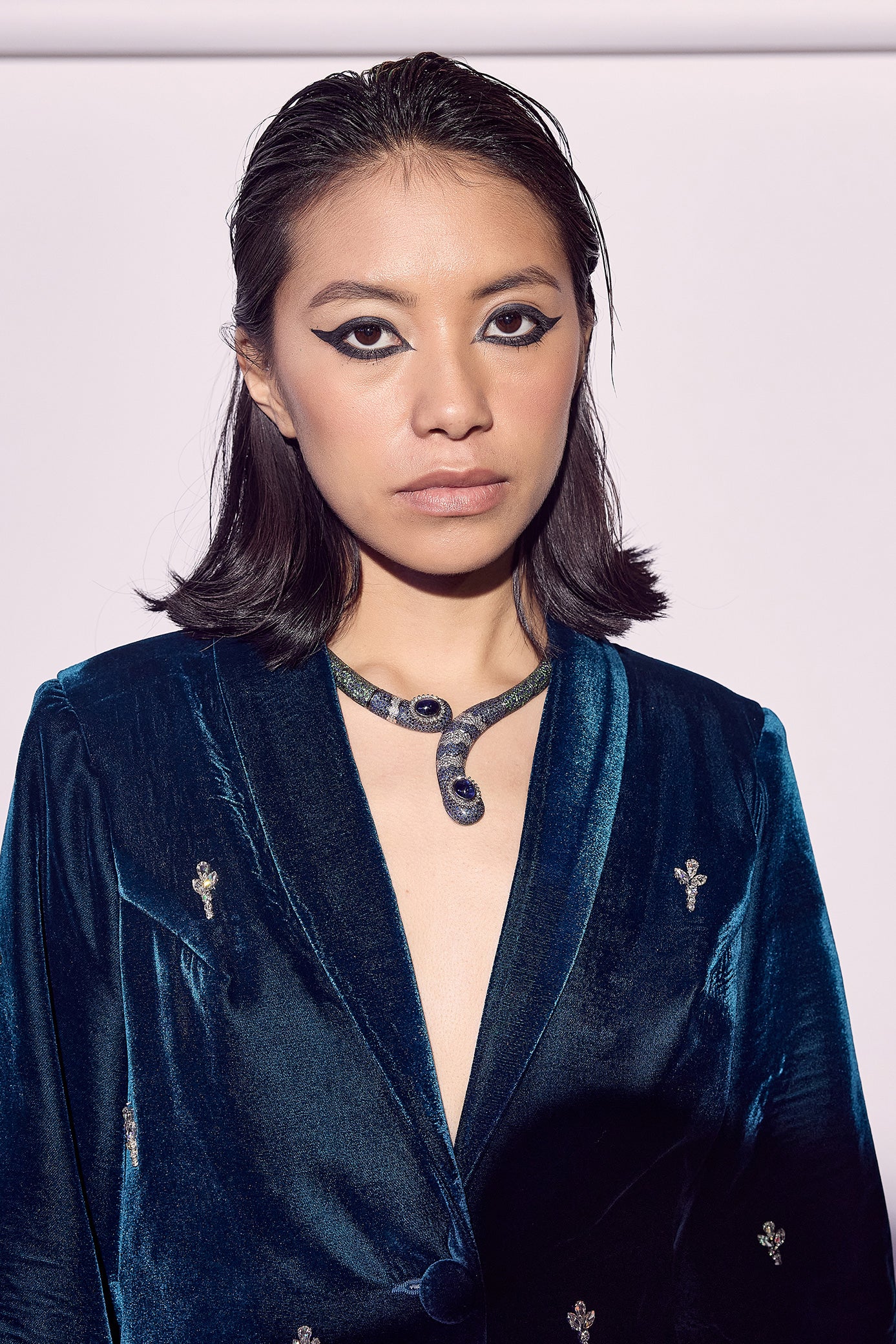 Dark Teal Velvet Jacket Dress