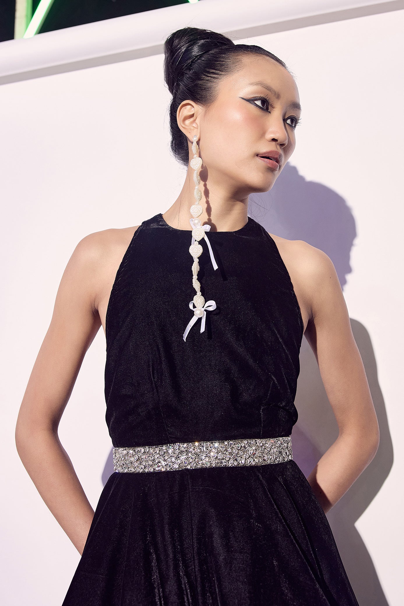 Black Velvet Mini Dress