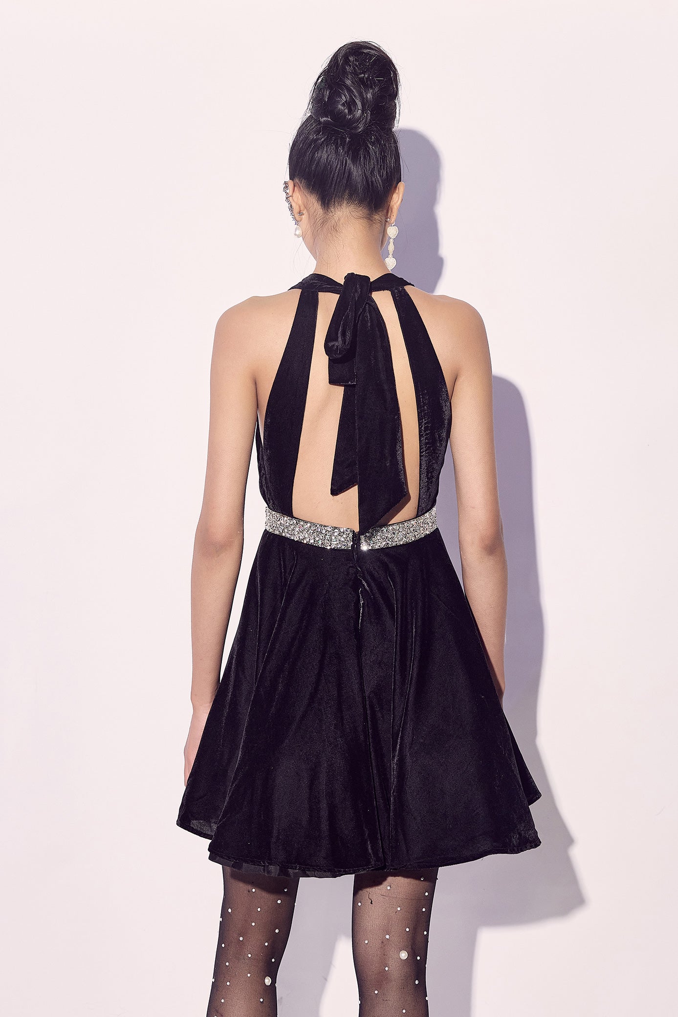 Black Velvet Mini Dress