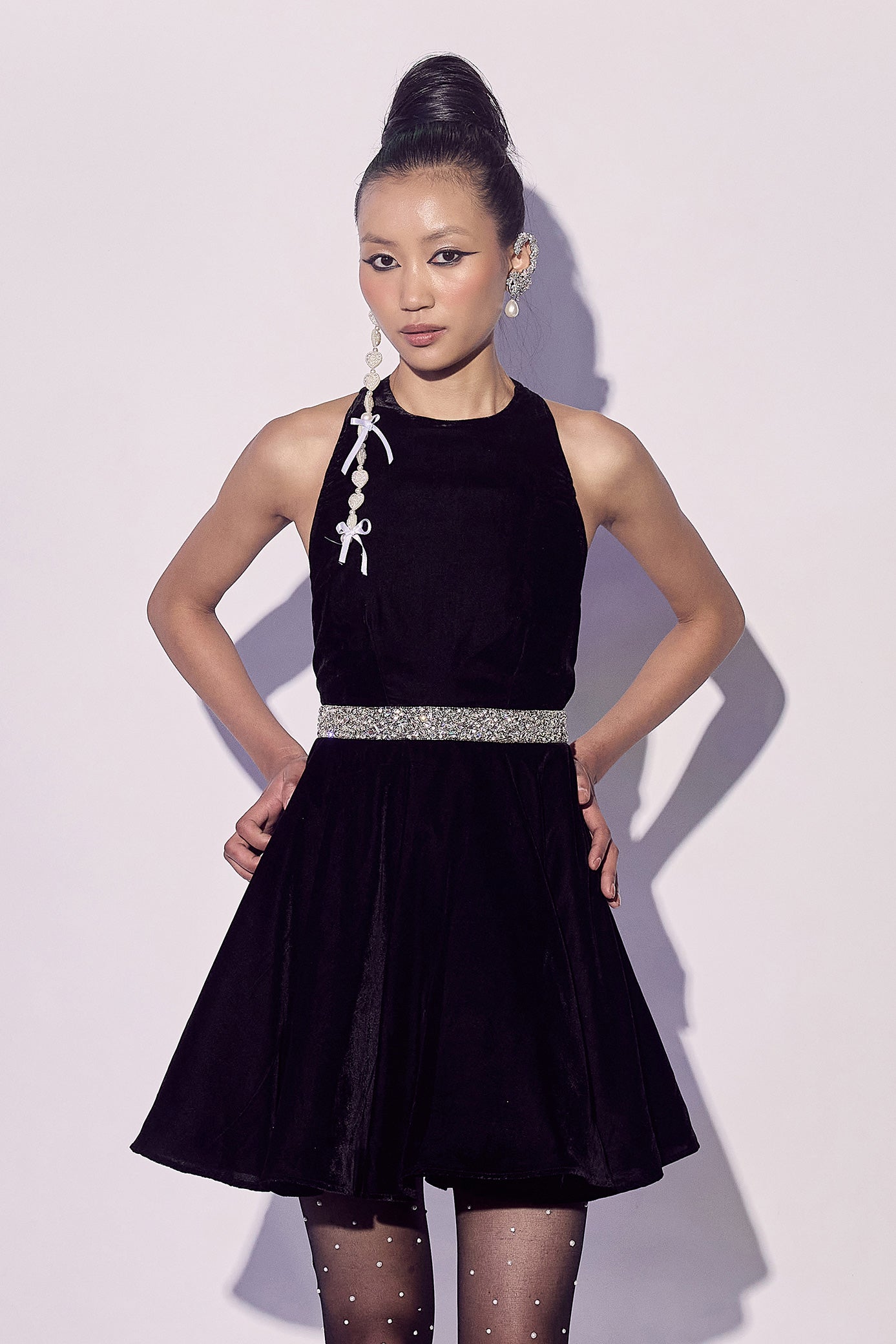 Black Velvet Mini Dress