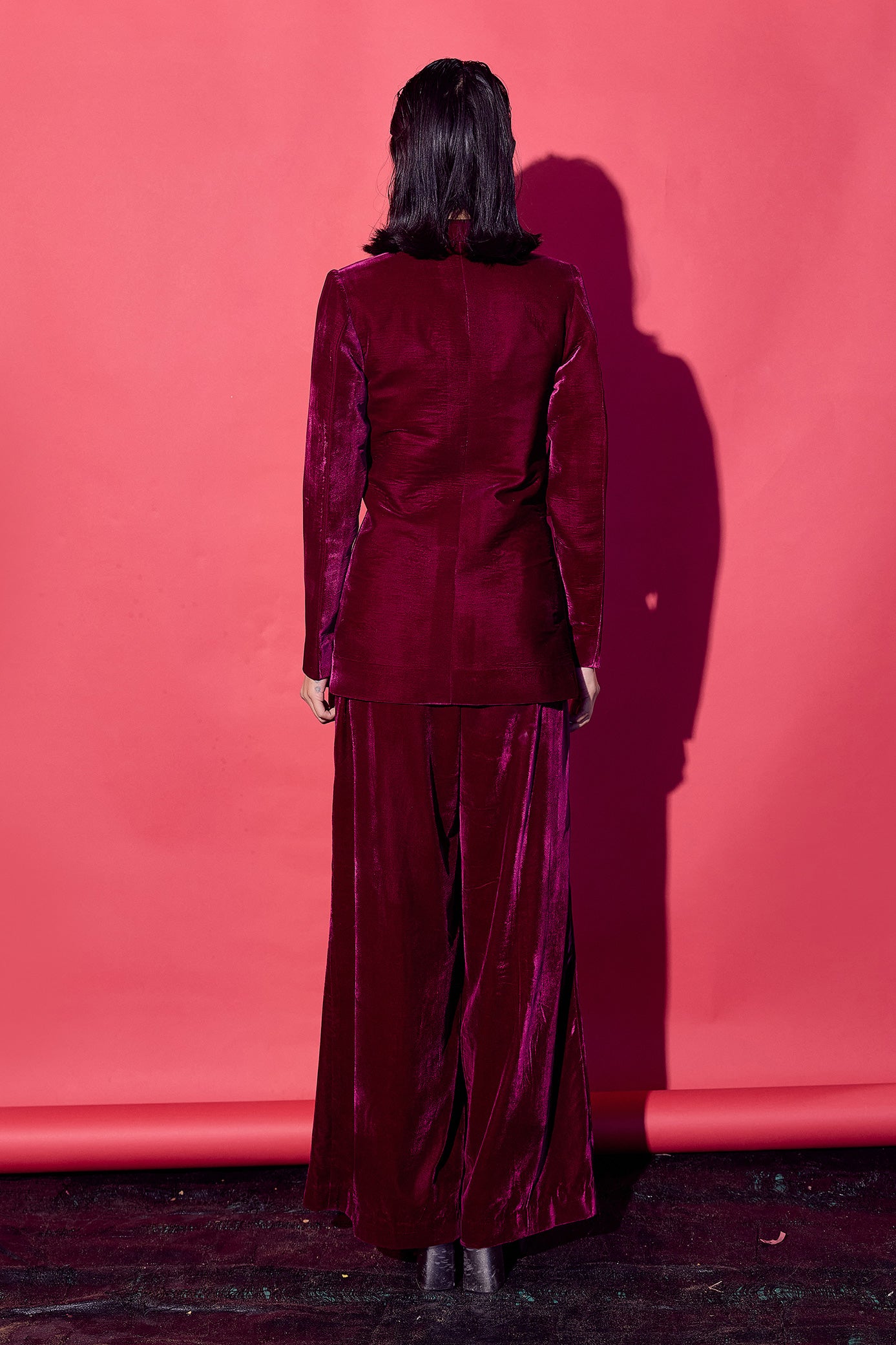 Vintage Wine Blazer and Pant Set