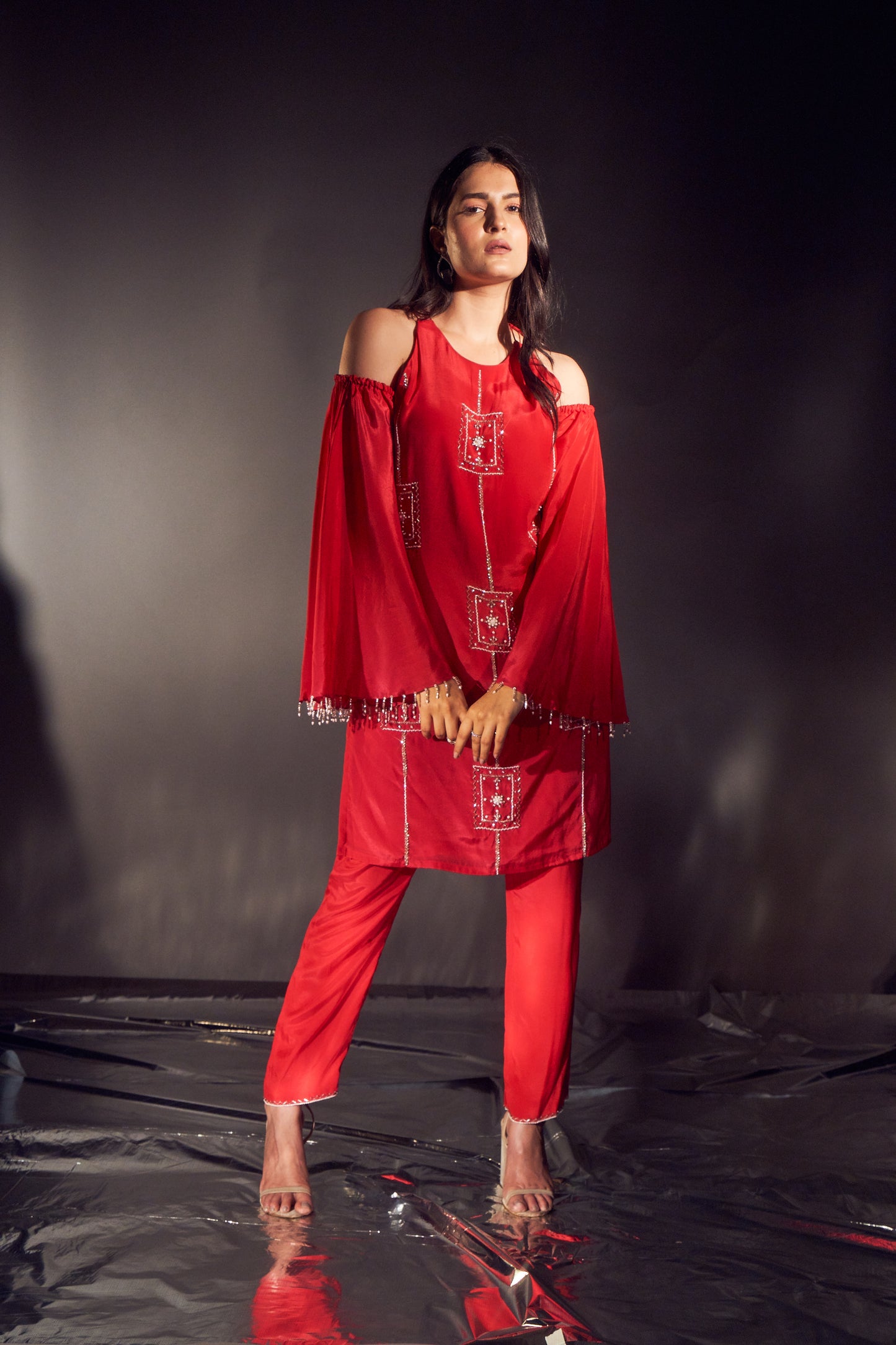 Ruby Pink Short Kurta set
