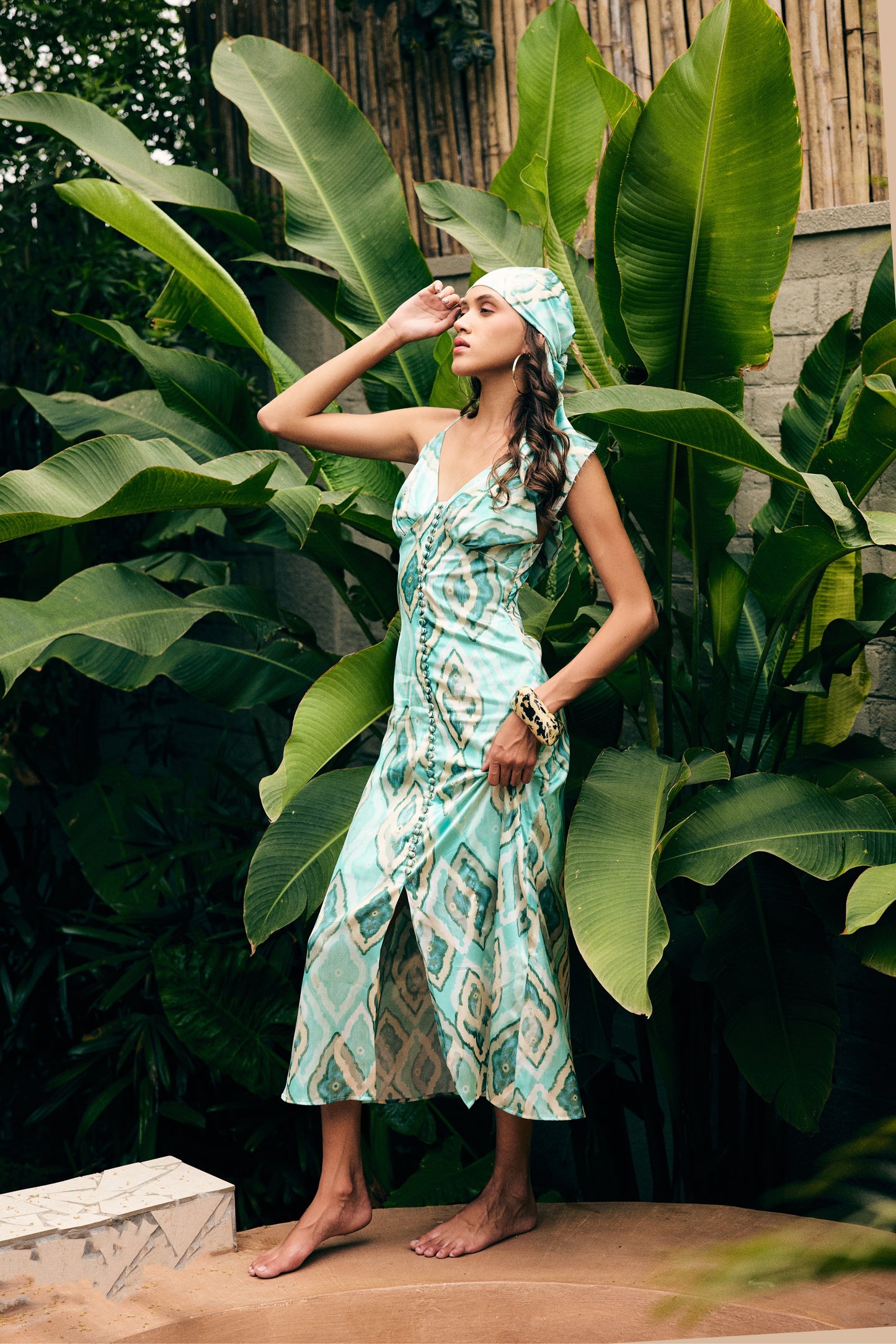 Sea Glass Satin Dress