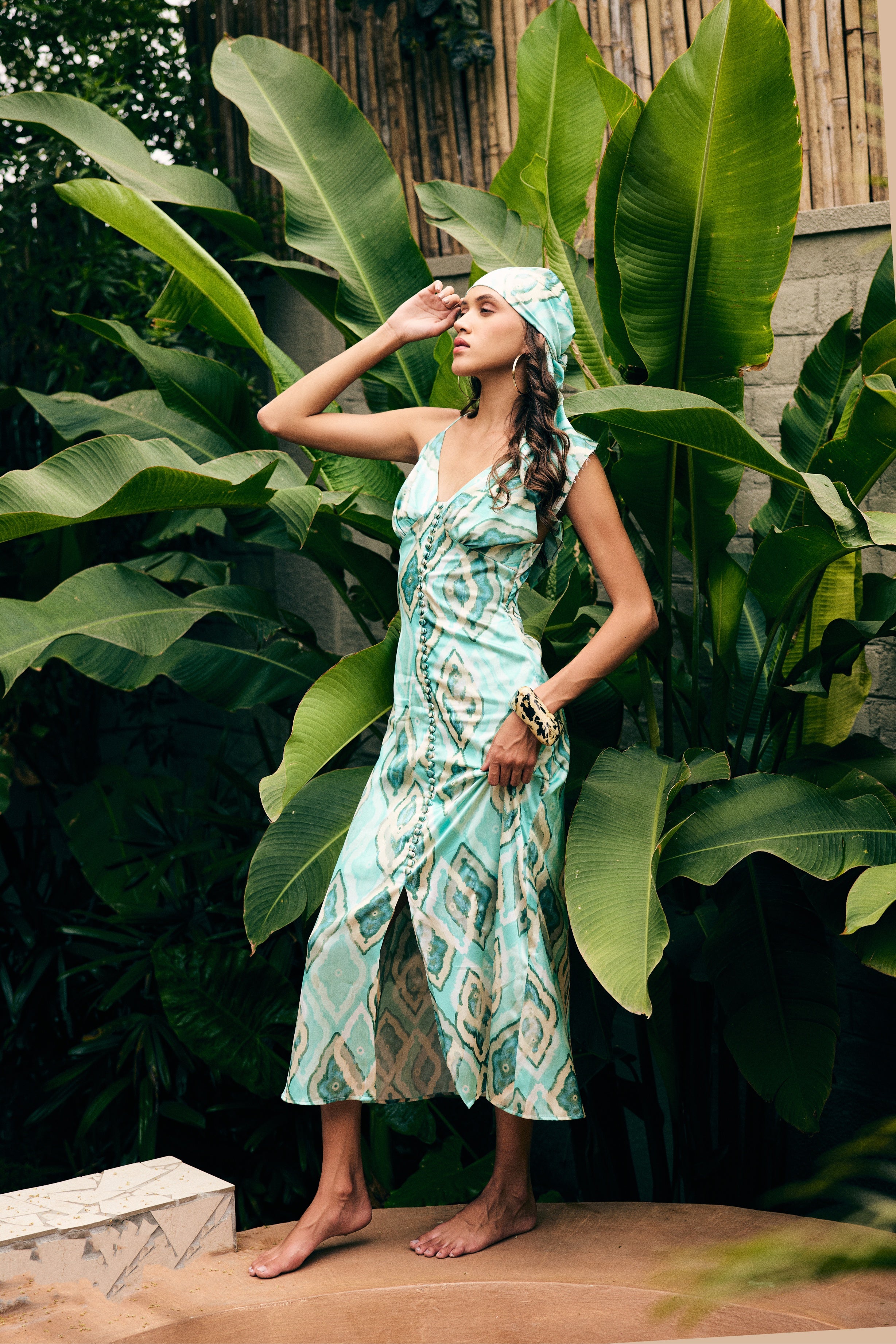 Sea Glass Satin Dress