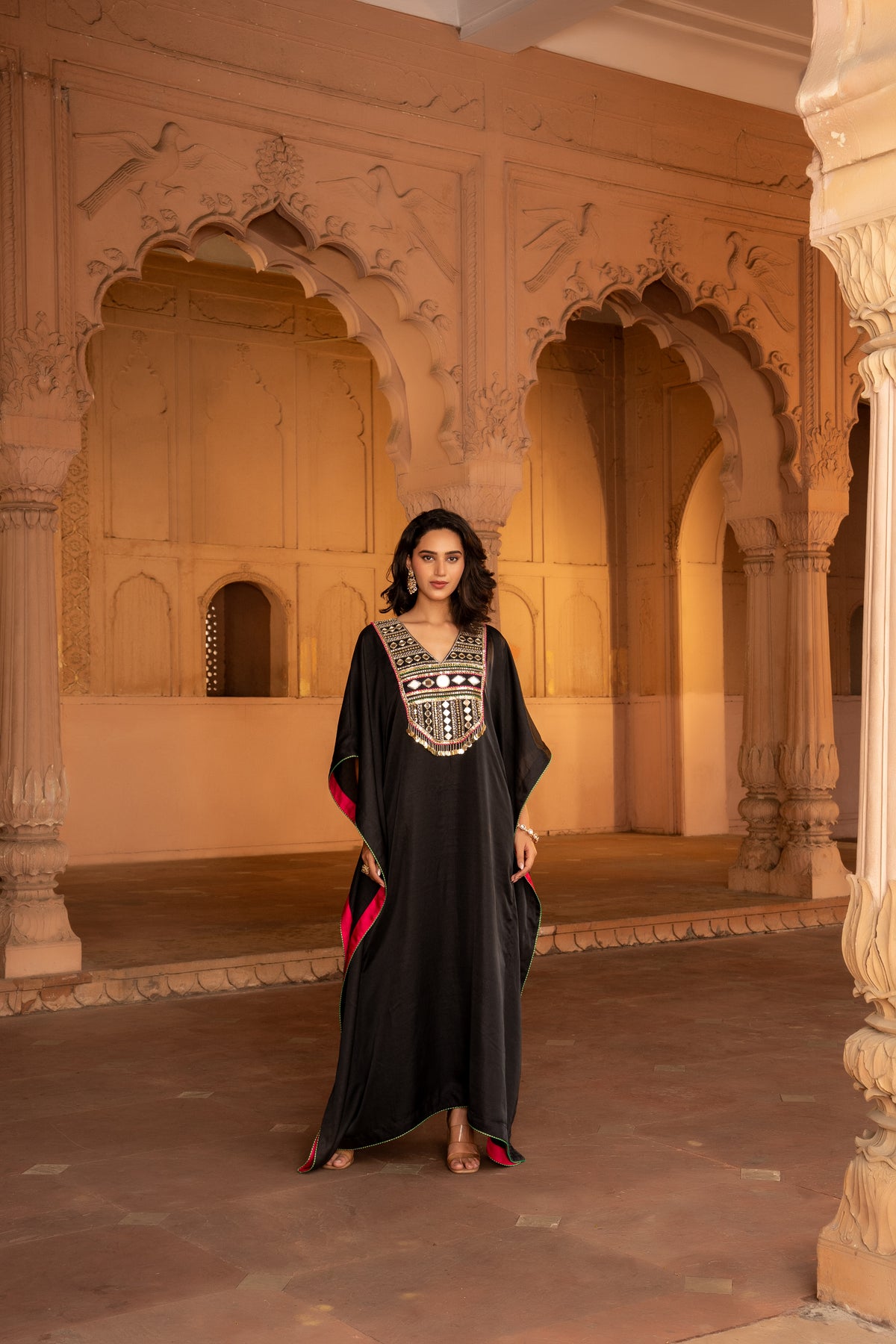 BLACK KAFTAN DRESS