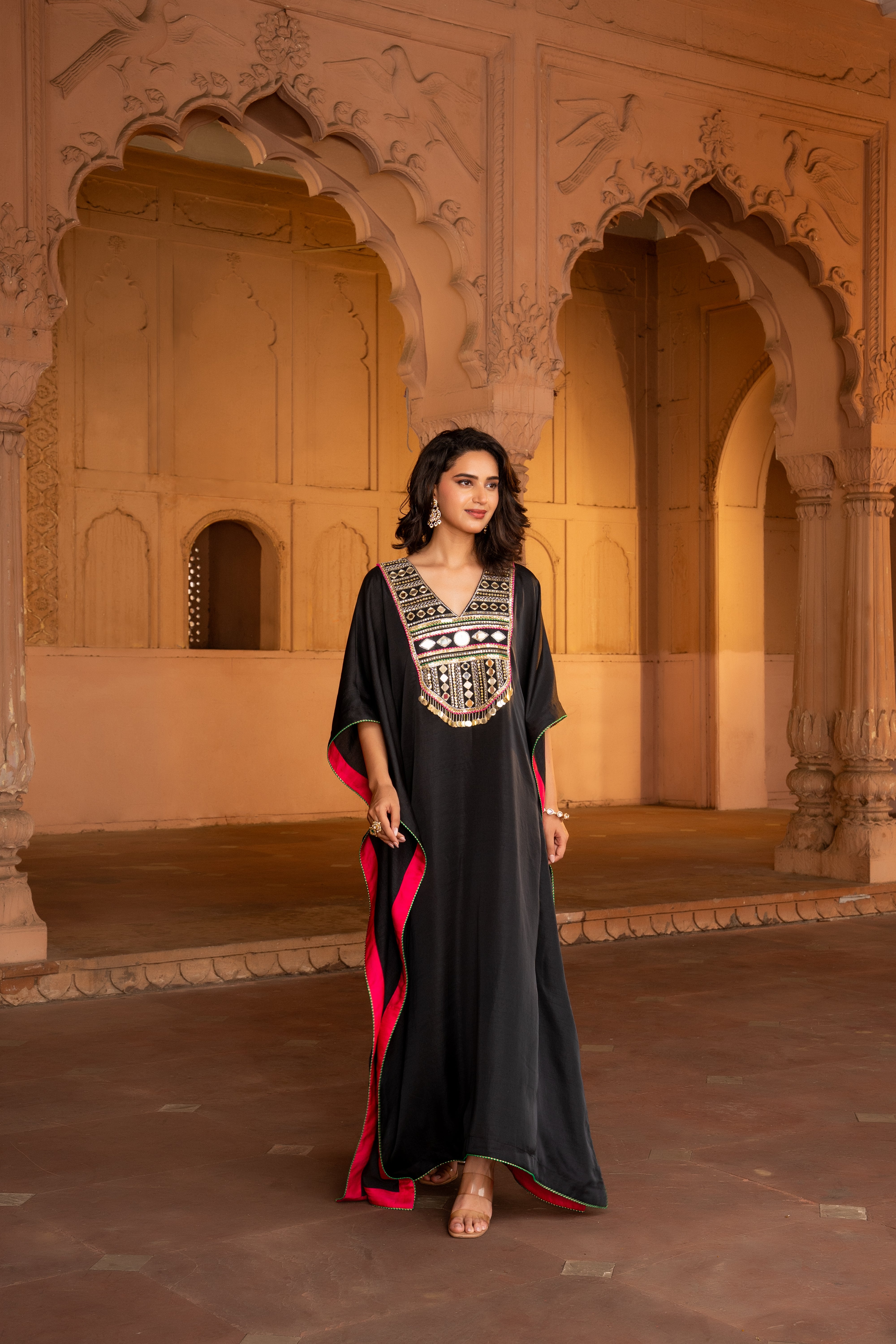 BLACK KAFTAN DRESS