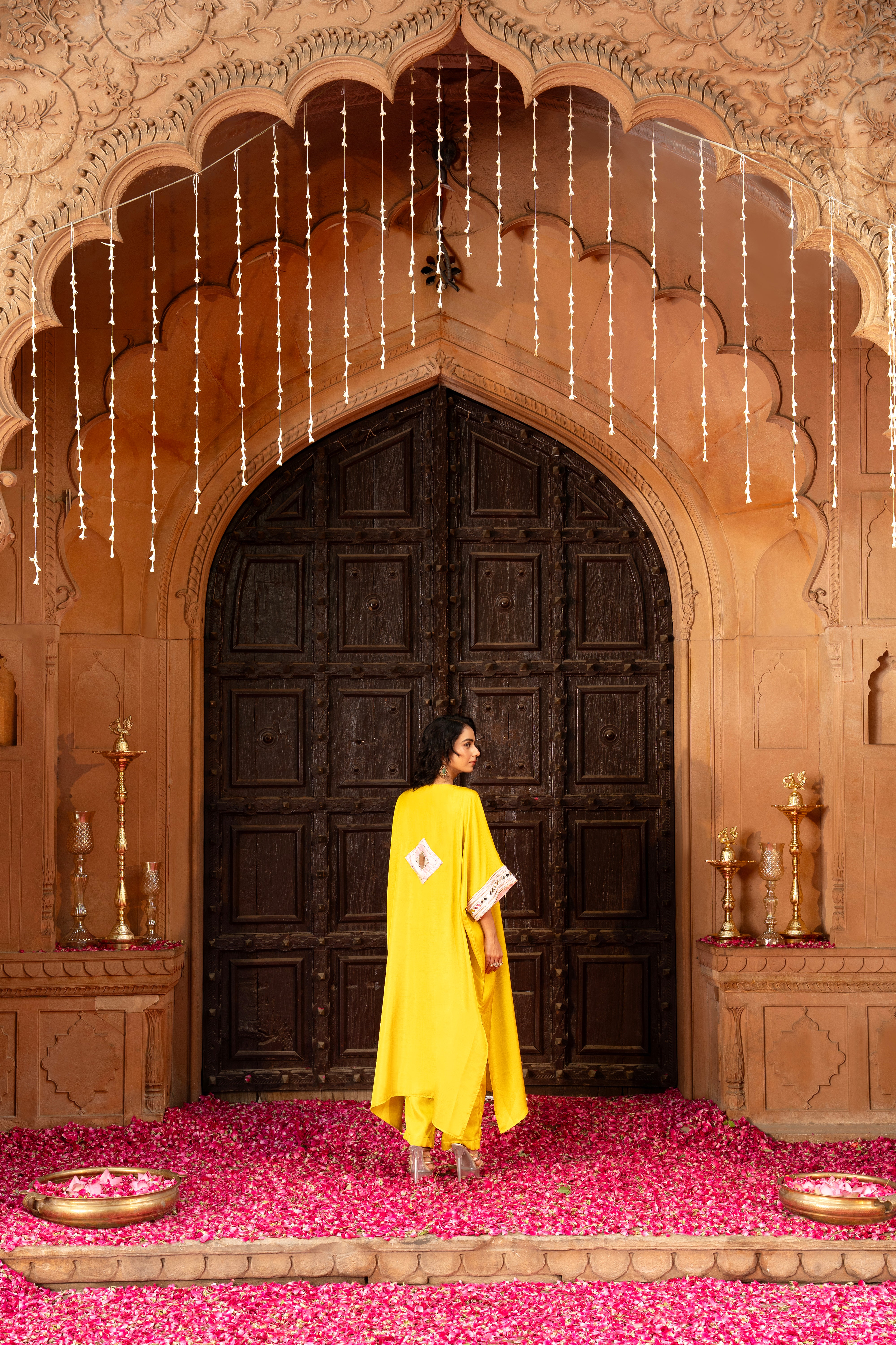 MUSTARD YELLOW KAFTAN SET