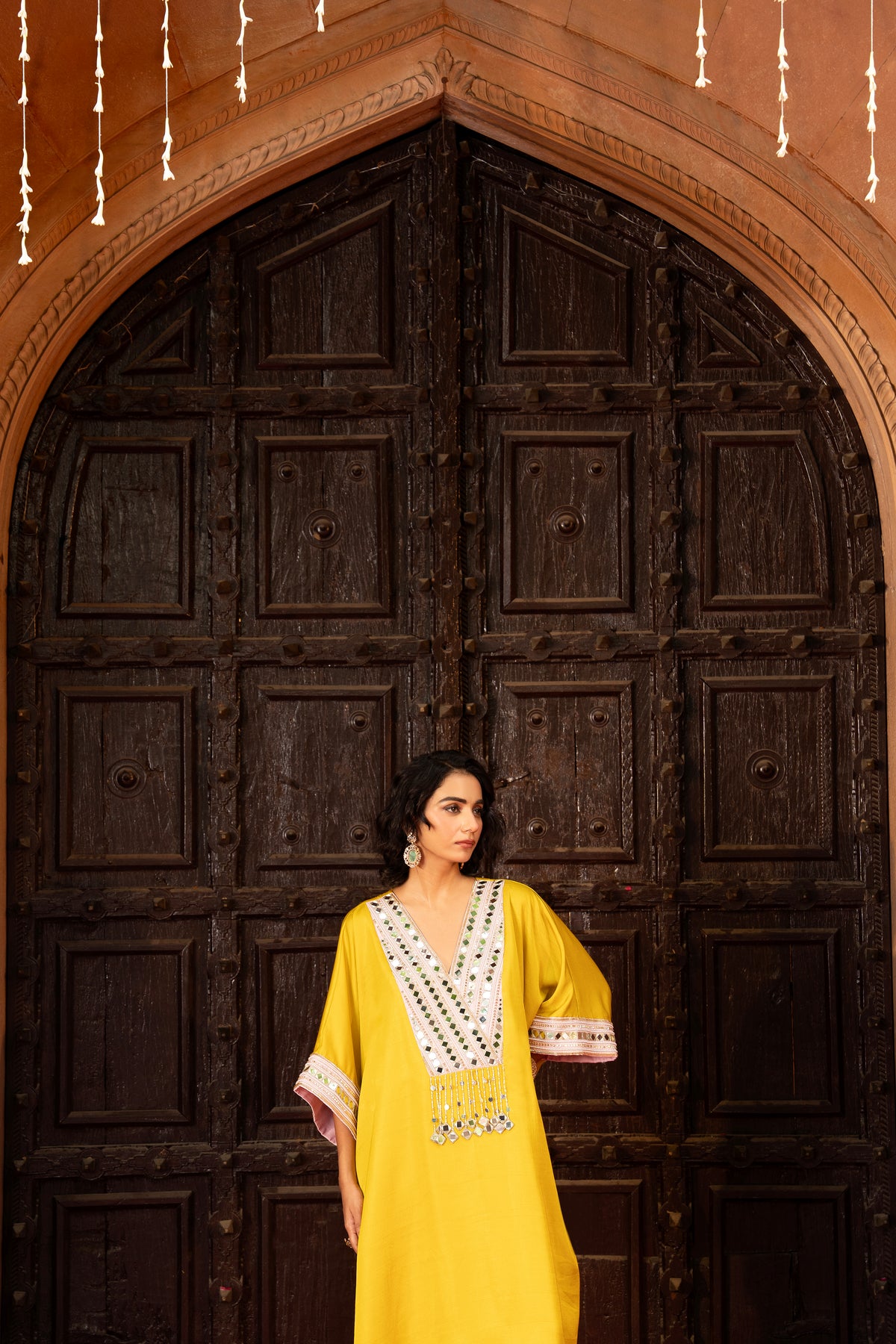 MUSTARD YELLOW KAFTAN SET