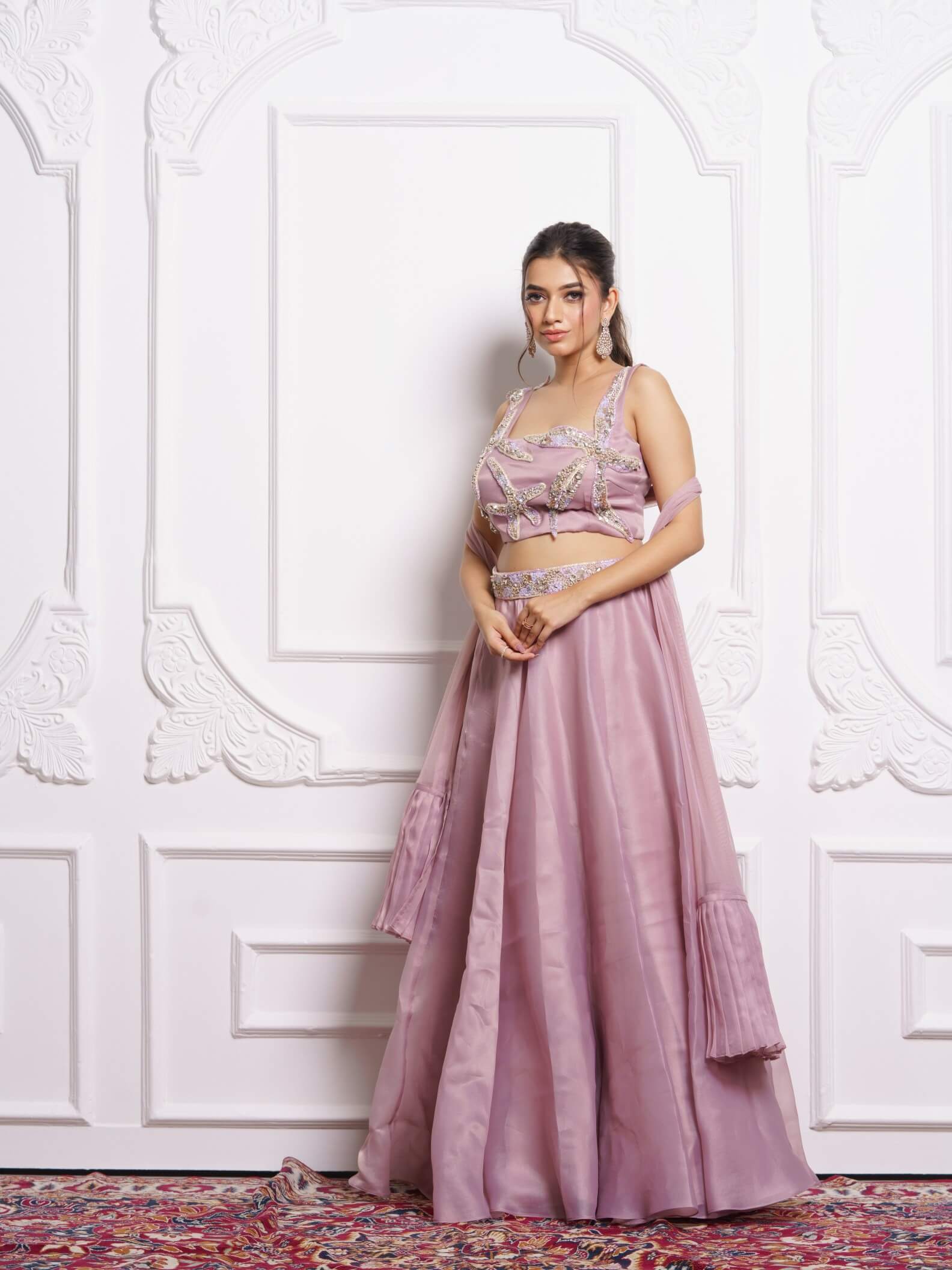Starfish Lehenga in Onion Pink Colour
