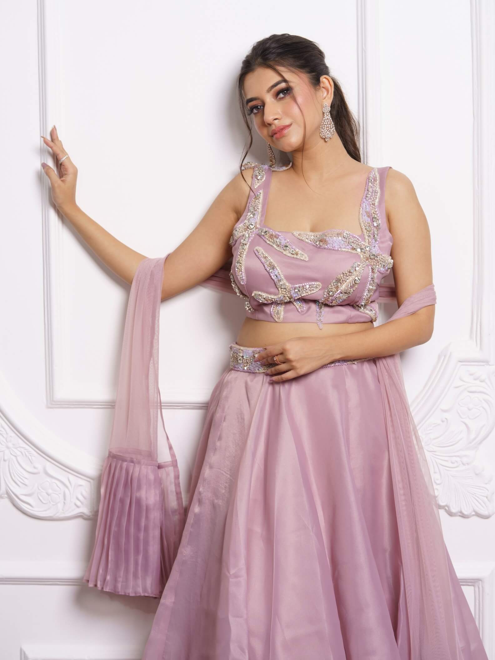 Starfish Lehenga in Onion Pink Colour