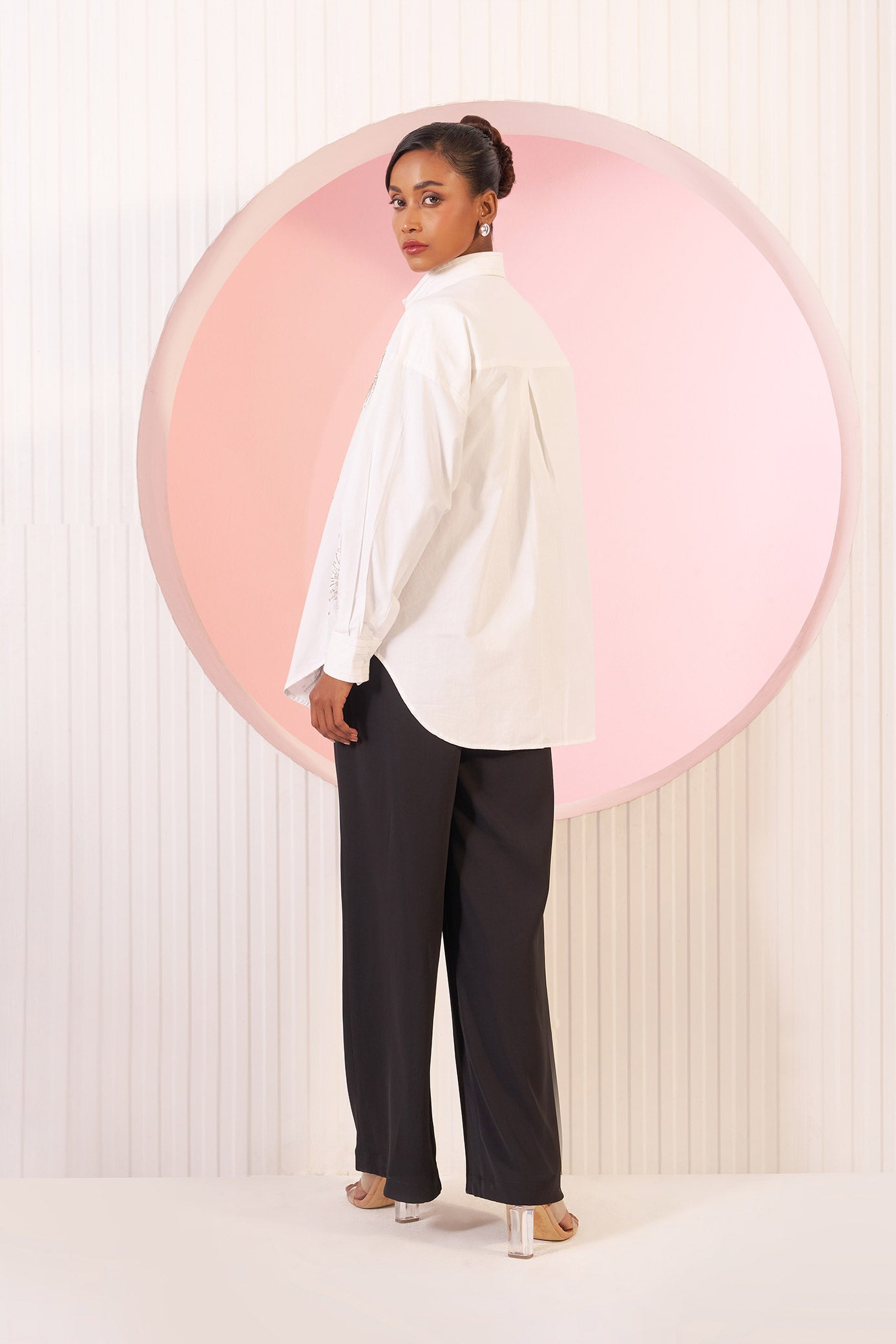 Charlotte White Embellished Cotton Shirt