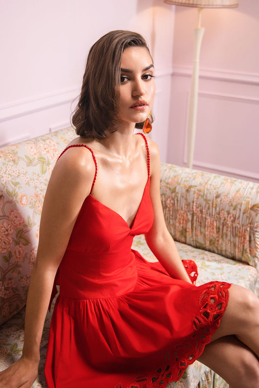 Scarlet Red Mini Dress