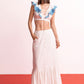 Cloud White Skirt Set