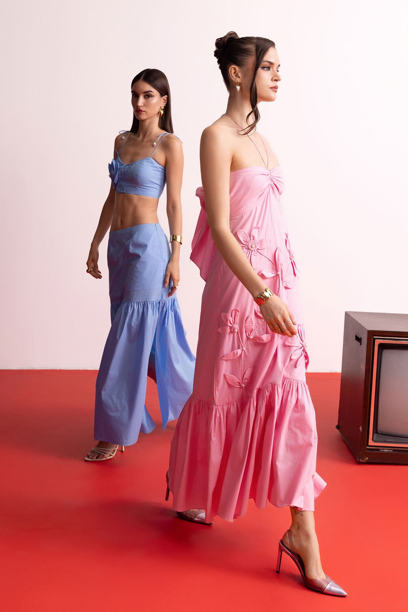 Blush Pink Halter Maxi Dress