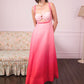 Rose Sunset Glow Ombre Maxi Dress