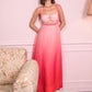 Rose Sunset Glow Ombre Maxi Dress