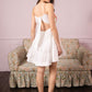 White Mini Dress with Embroidered Bodice