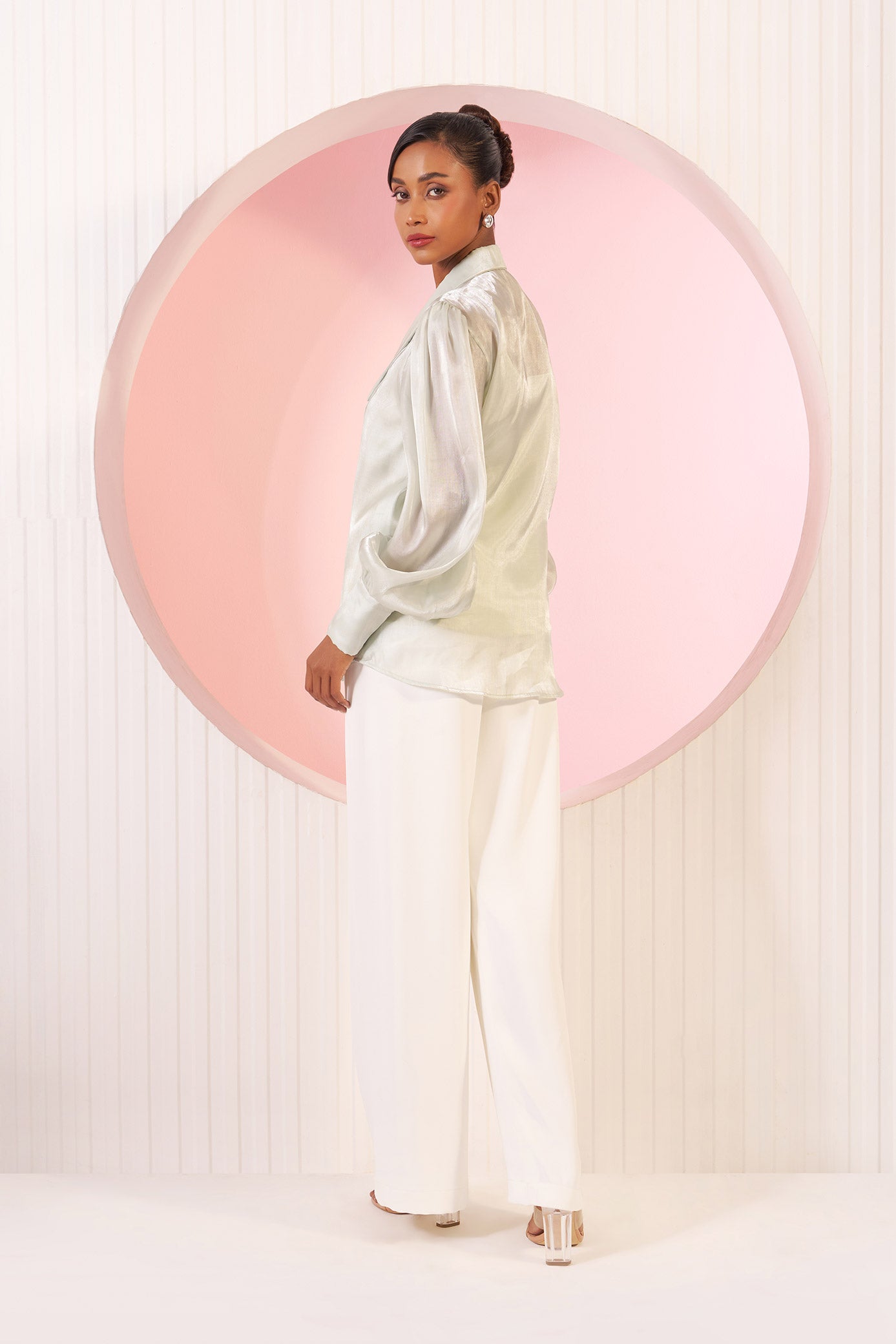 Eva Mint Green Organza Shirt