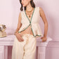 Ivory Bloom Embroidered Pant Set