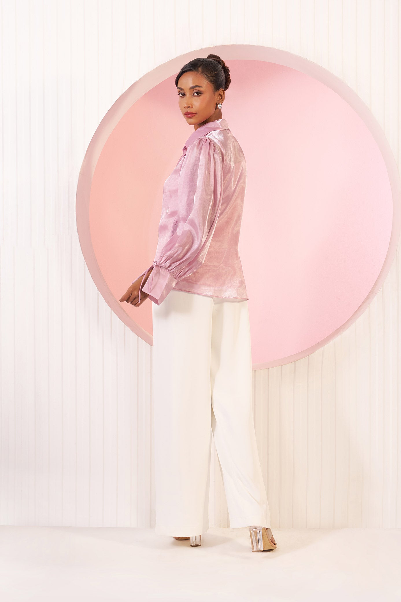 Ella Orchid Sheer Organza Shirt