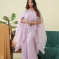Light Lilac Organza Cape Set