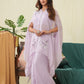 Light Lilac Organza Cape Set