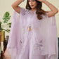 Light Lilac Organza Cape Set