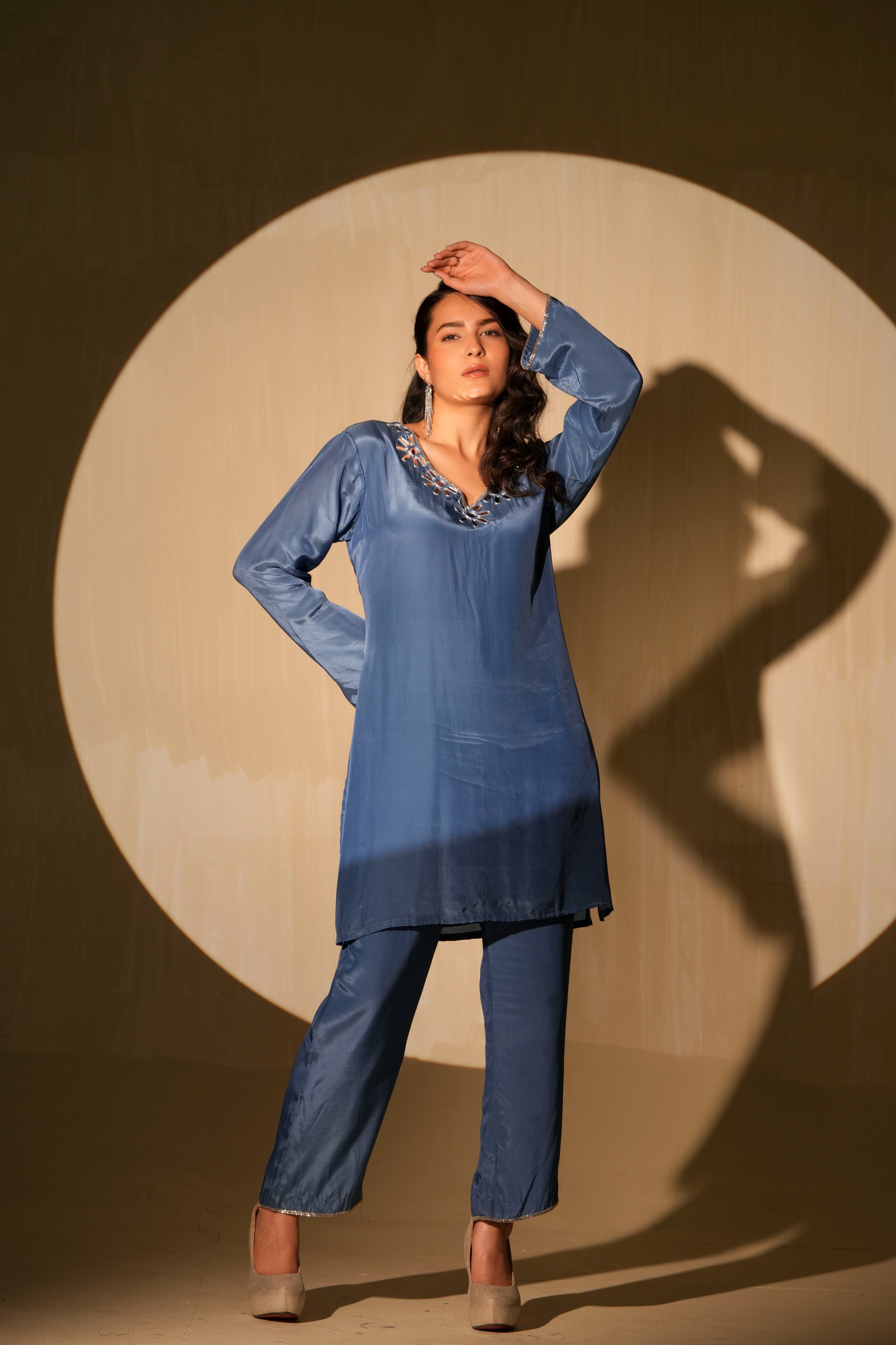 Galaxy Blue Kurta and Pant Set