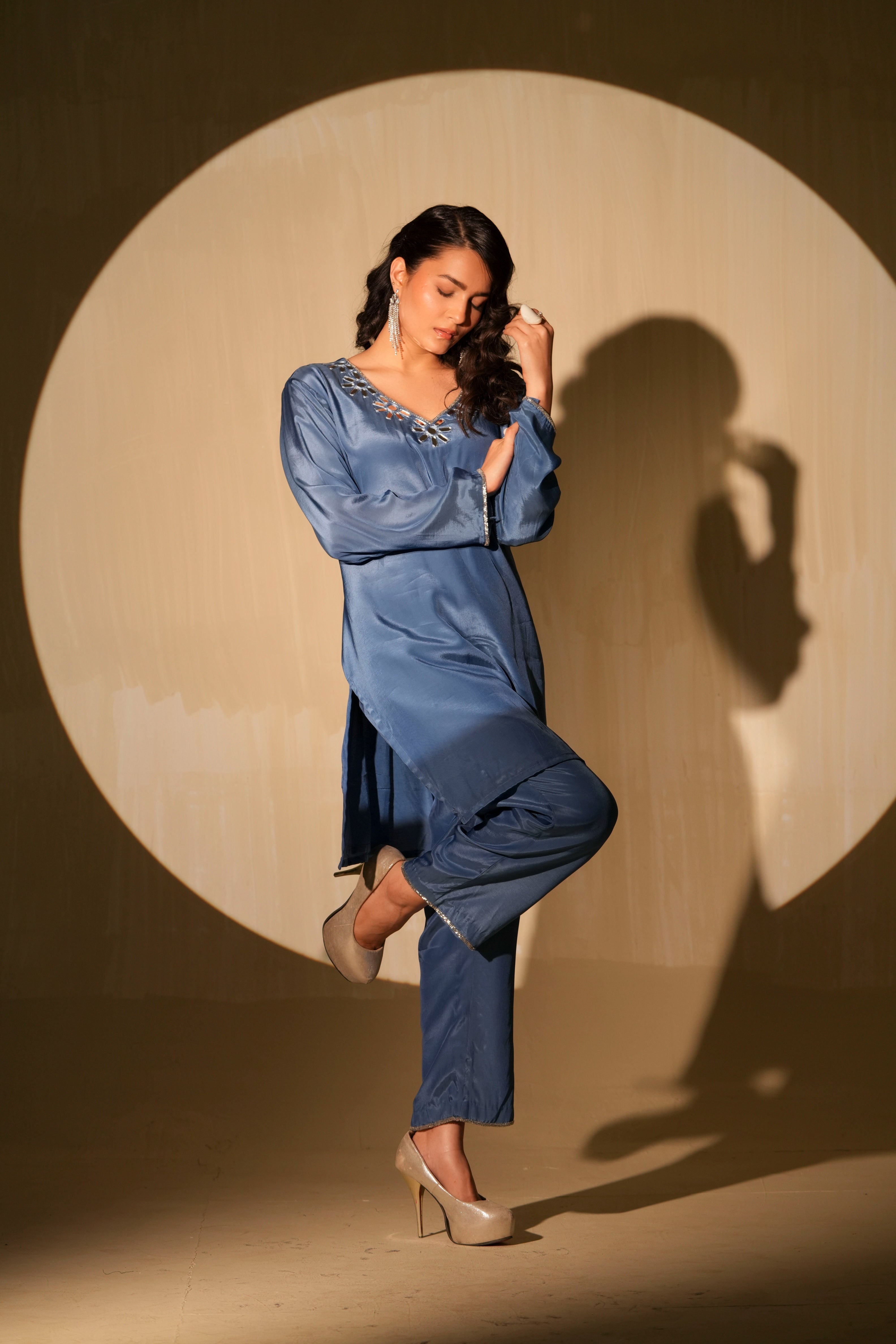 Galaxy Blue Kurta and Pant Set